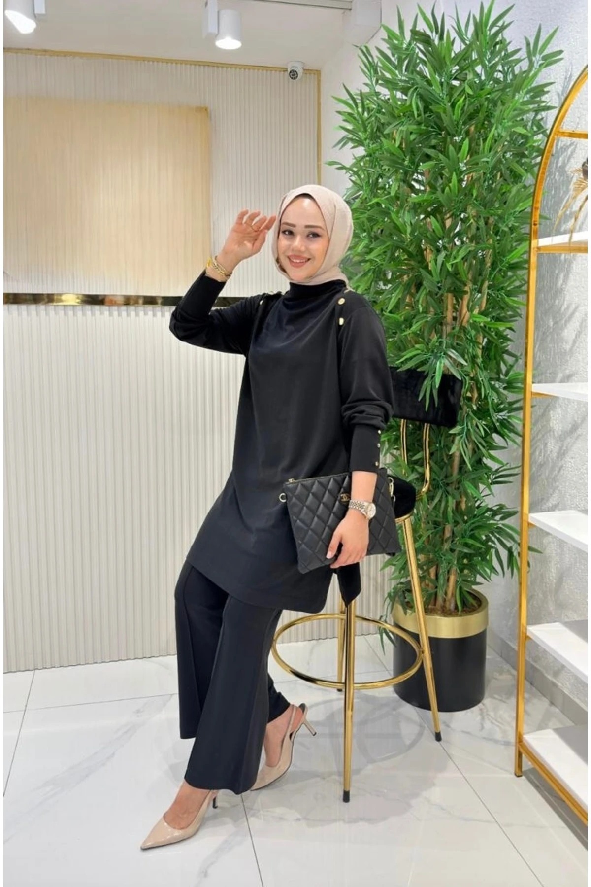 Emsabutik Omzu Biyeli Alt Üst Takım