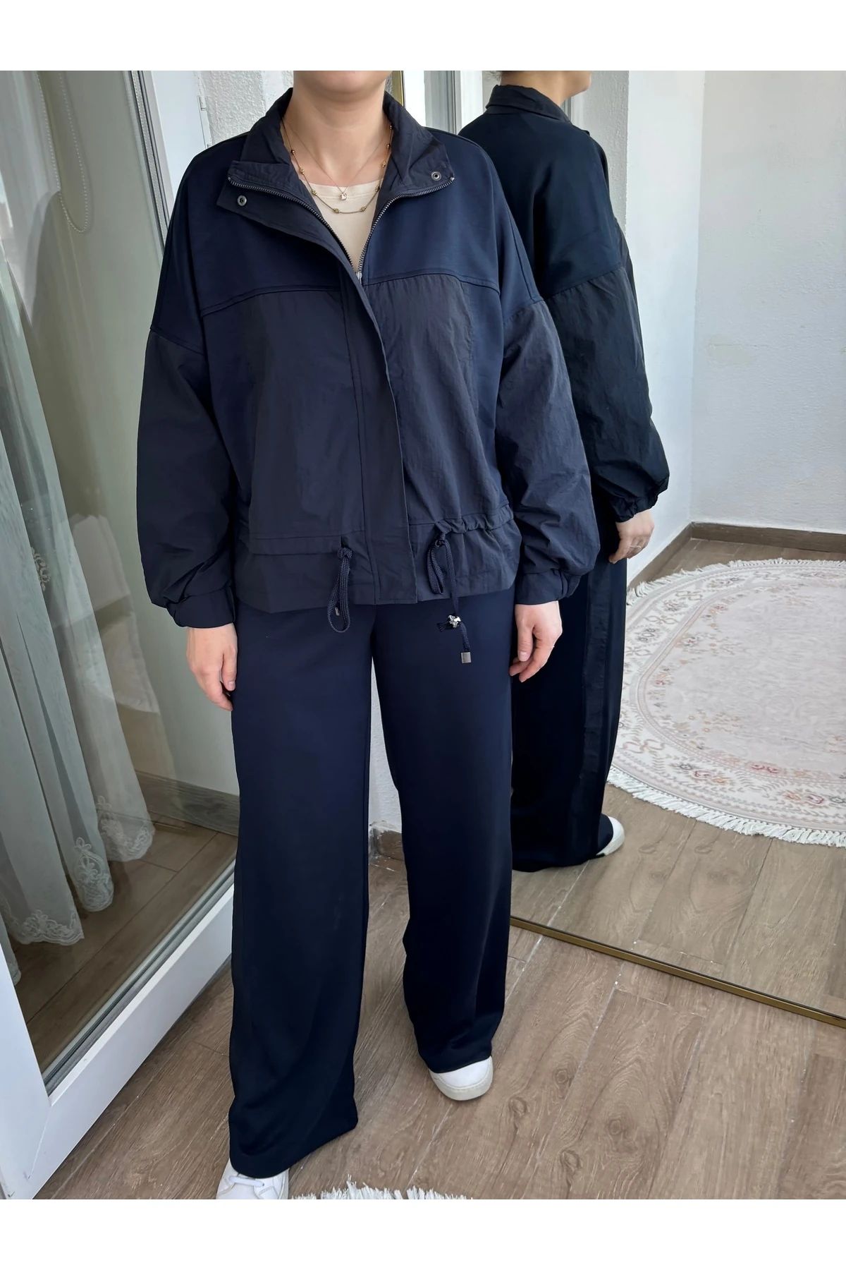 Emsabutik Jusef Lacivert Fermuarlı Pantolonlu Takım