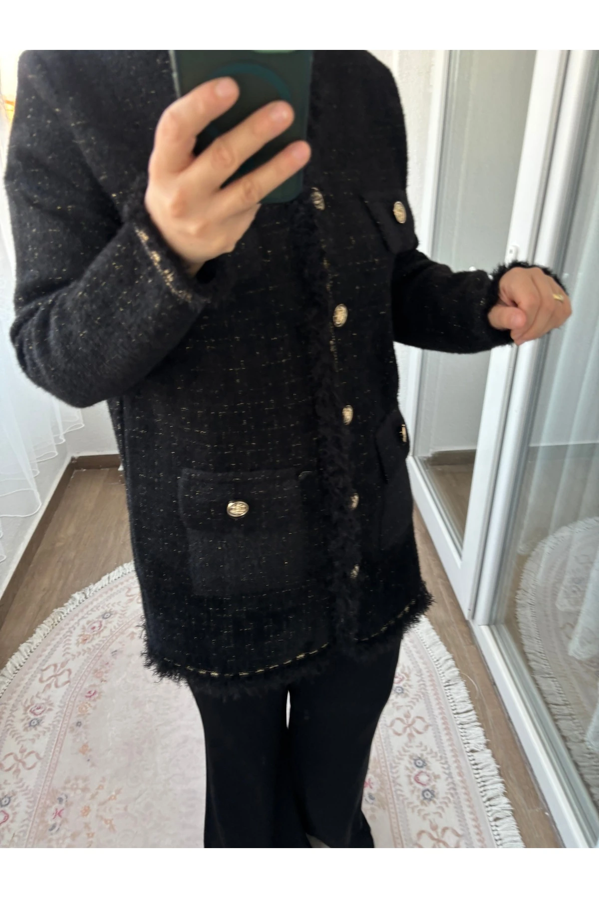 Emsabutik Angora Önü Sim Detaylı Hırka