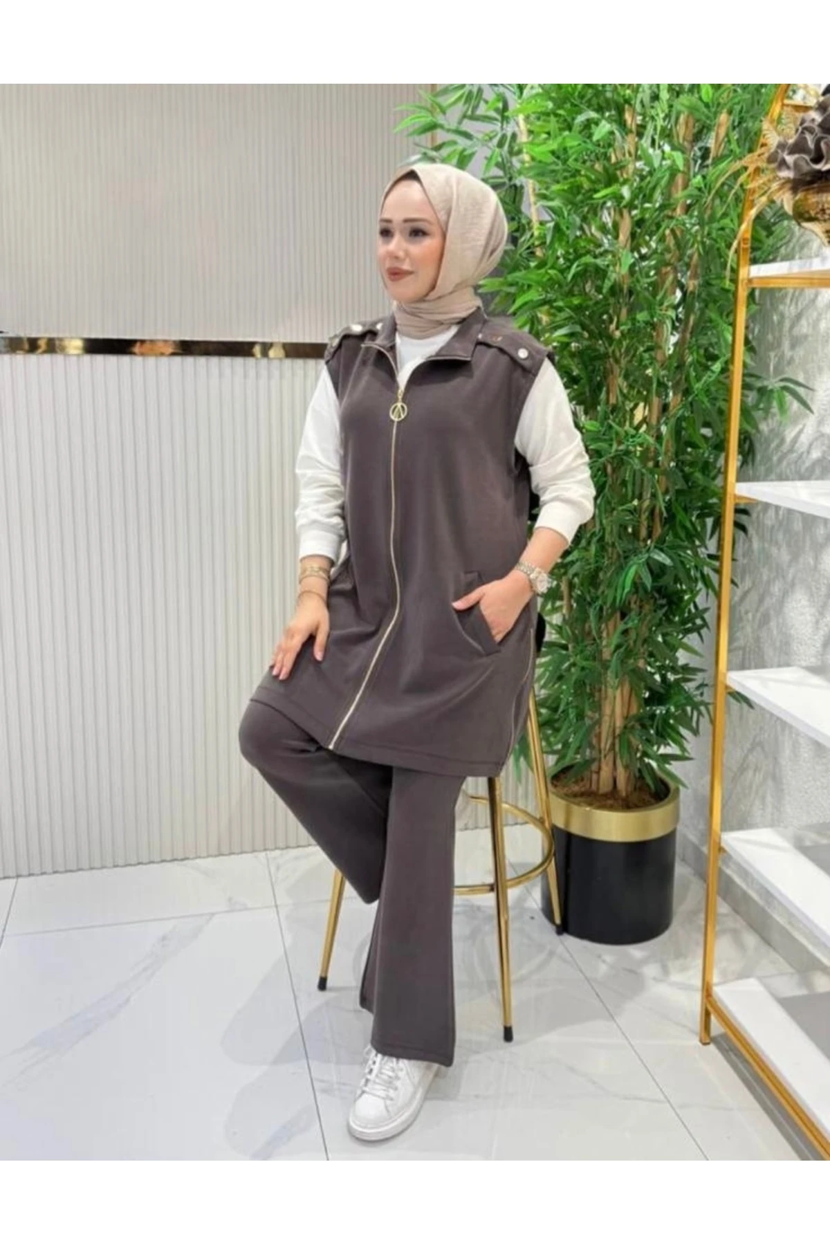 Emsabutik Yelekli Pantolon Takım