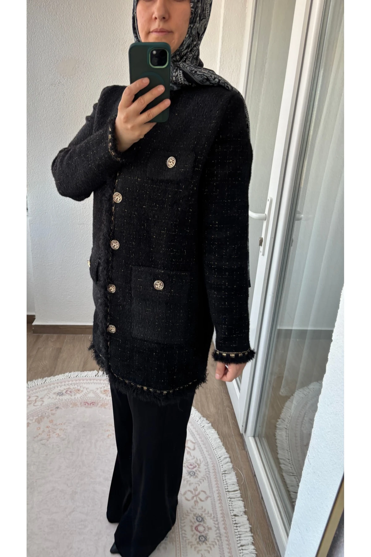 Emsabutik Angora Önü Sim Detaylı Hırka