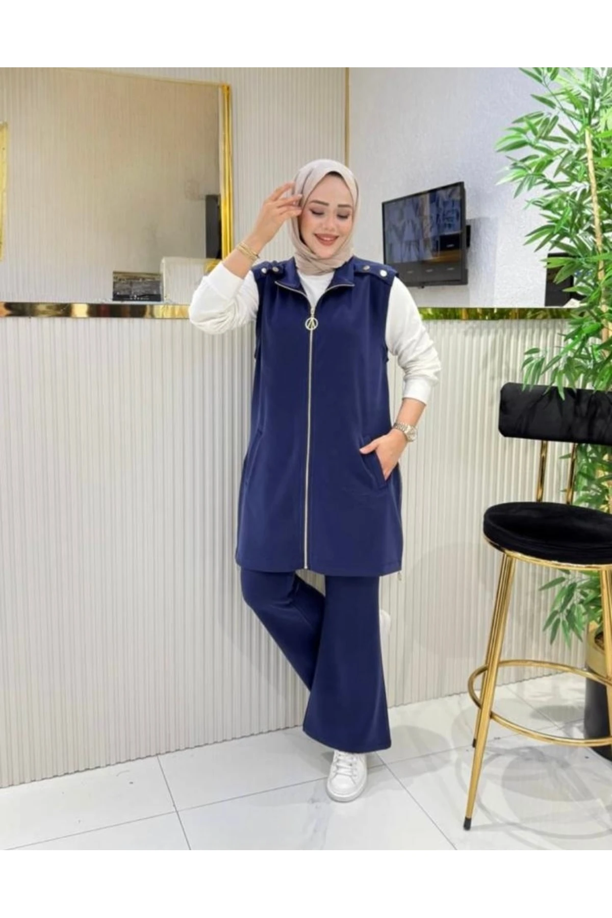 Emsabutik Yelekli Pantolon Takım