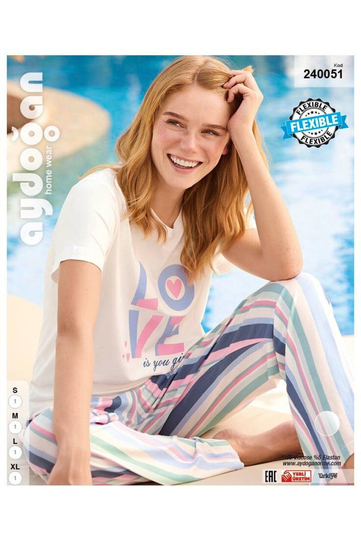 Kadın Kısa Kollu Pijama Takımı 240051