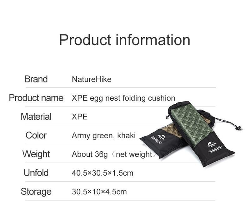 Naturehike XPE Katlanır Oturma Matı [Z Mat]