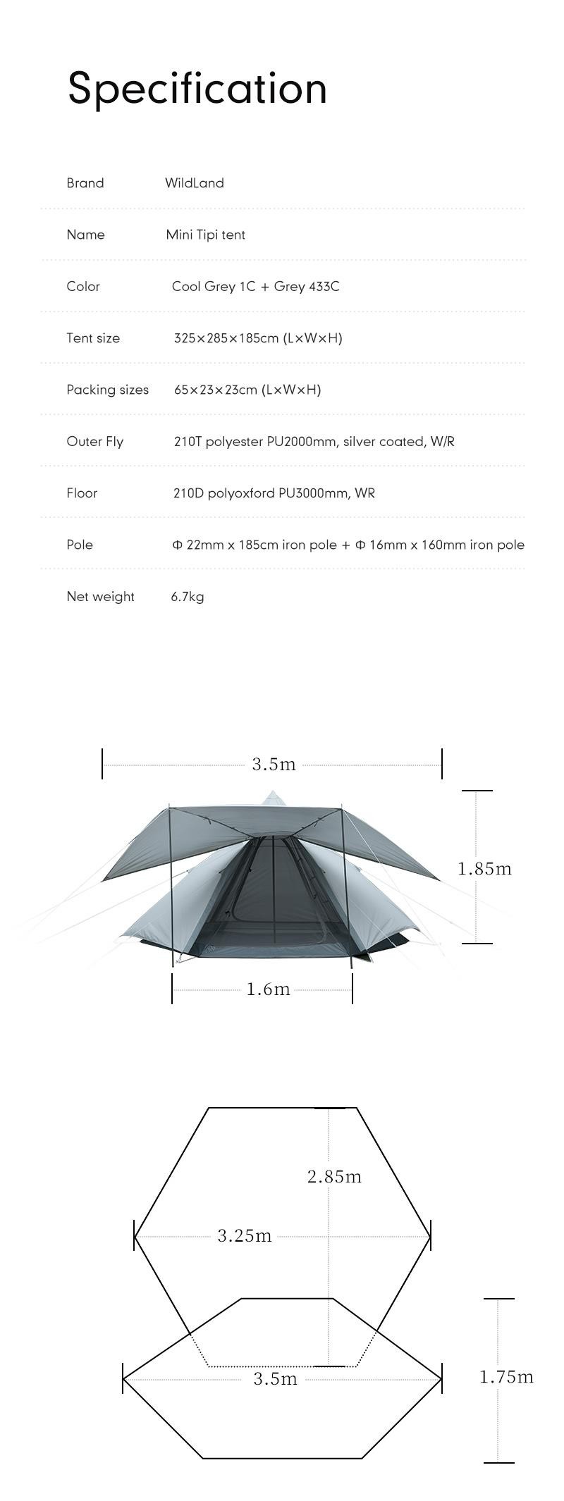 Wildland Mini Tipi Çadır