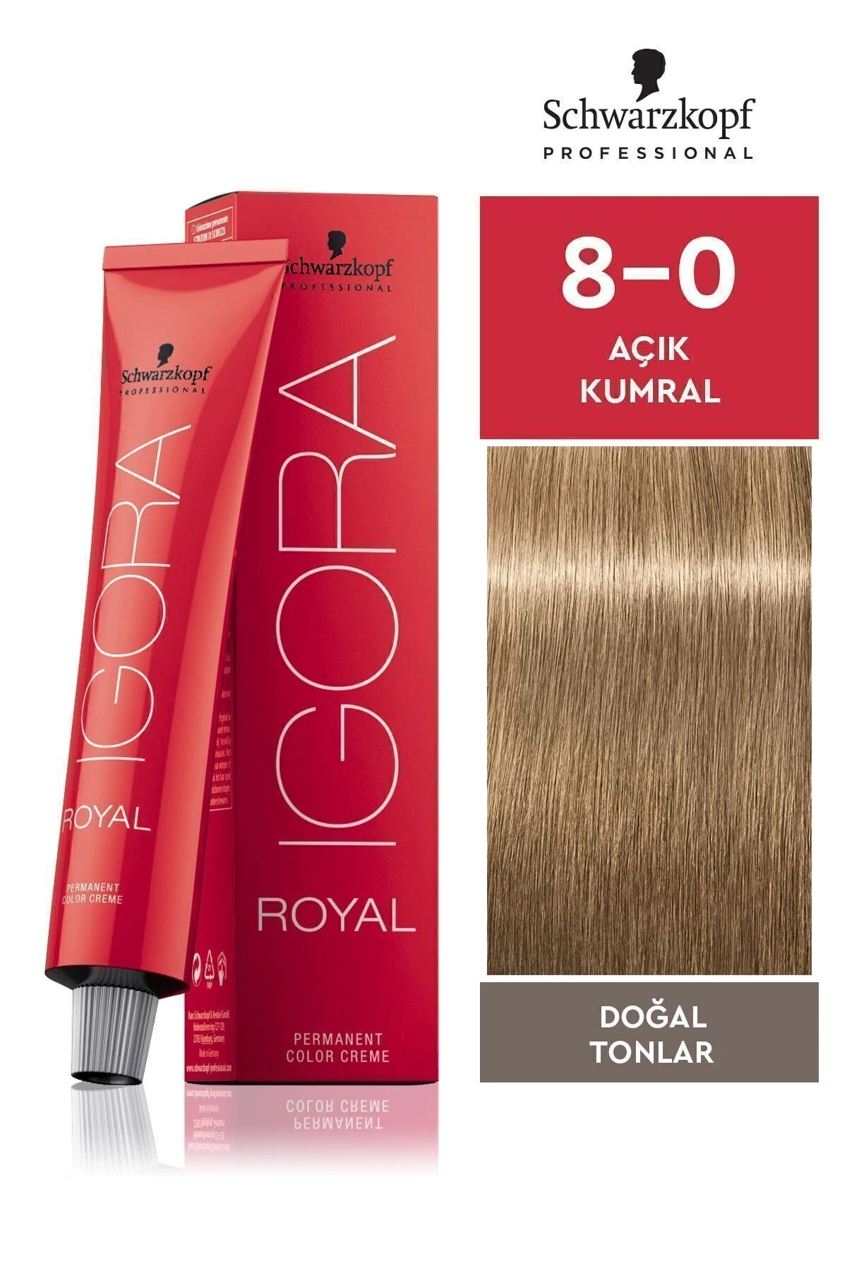 Royal Doğal Tonlar 8-0 Açık Kumral Saç Boyası 60 ml
