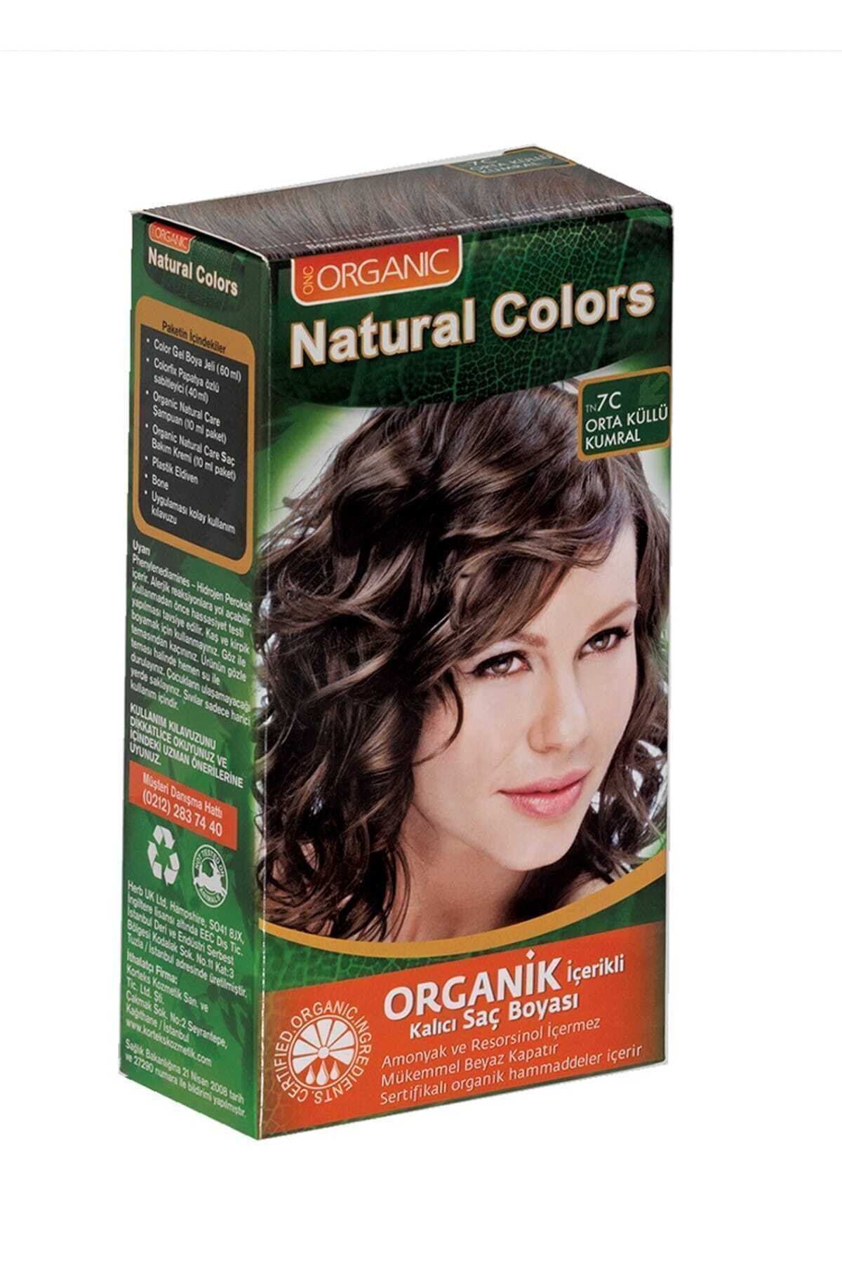 Natural Colors 7c Orta Küllü Kumral Organik Saç Boyası
