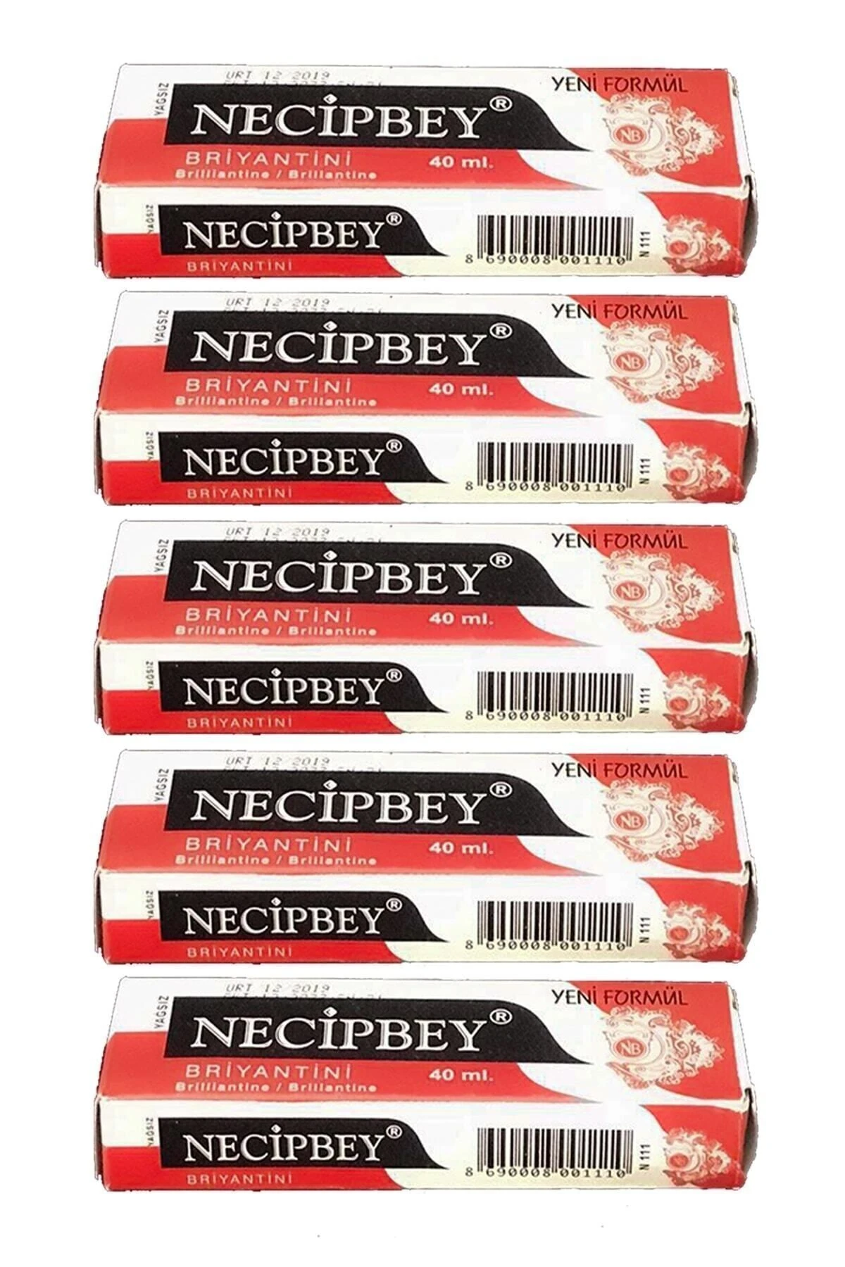 Briyantin Yağsız - Kırmızı 40 Ml. 5'li Paket
