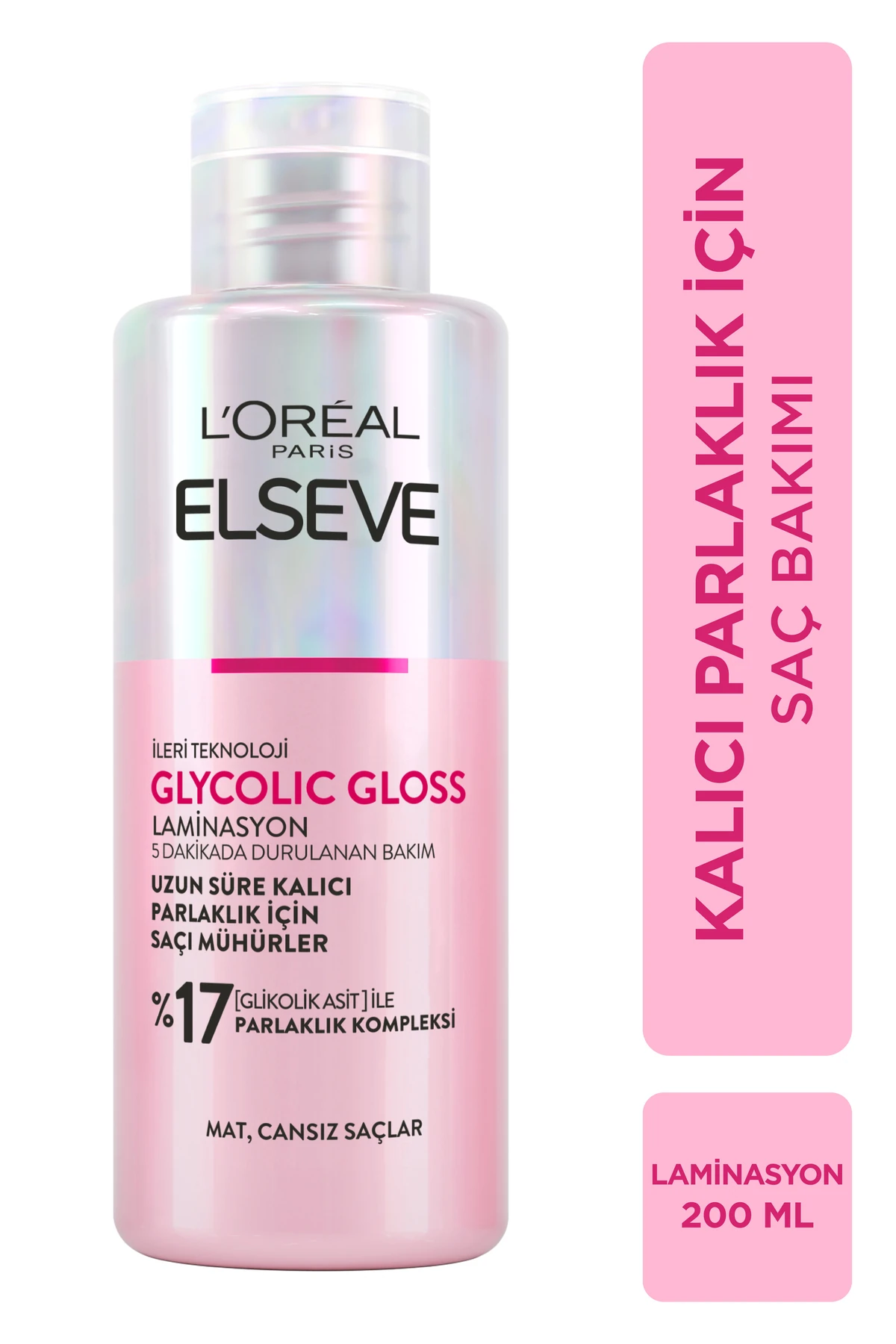 Glycolic Gloss Parlaklığı Saça Mühürleyen Laminasyon 5 Dakikada Durulanan Bakım 200ml