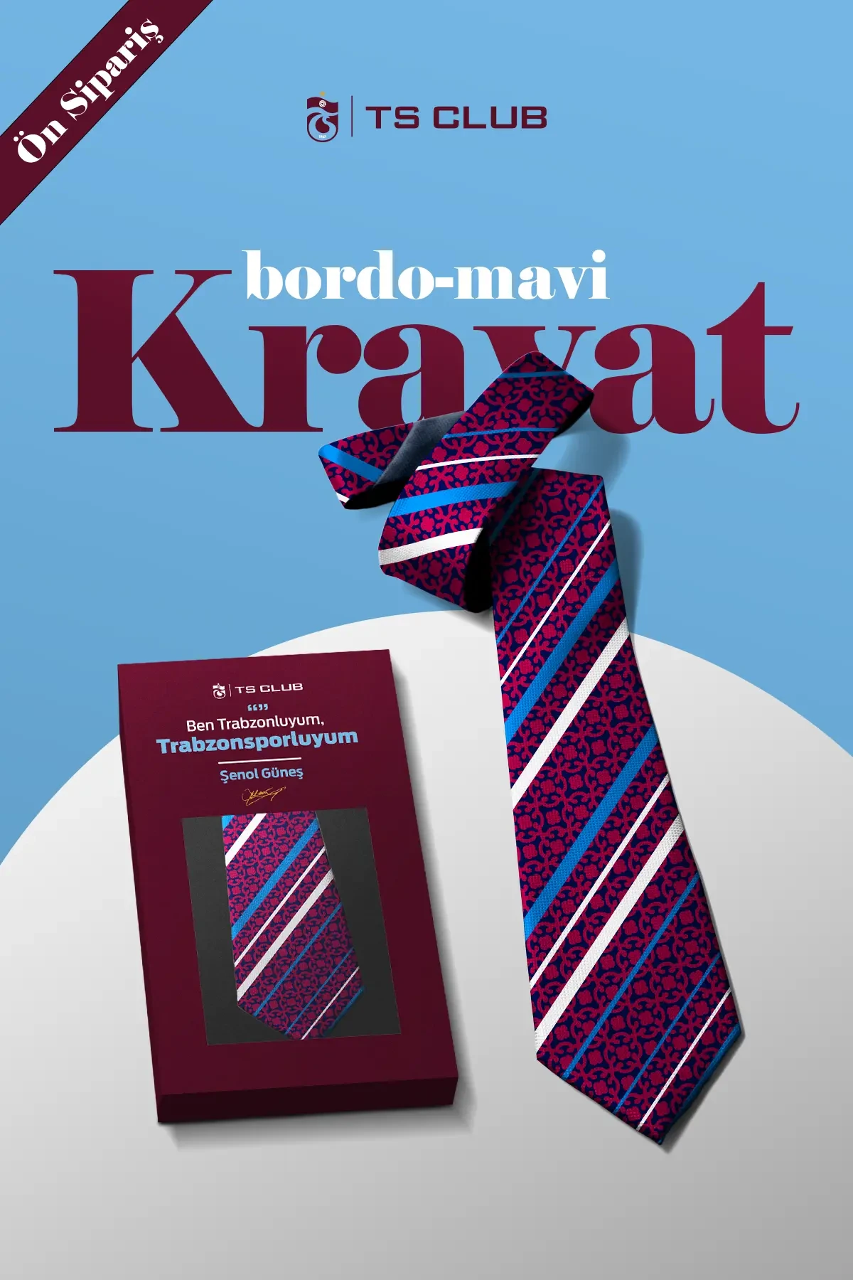 KRAVAT BORDO-MAVİ