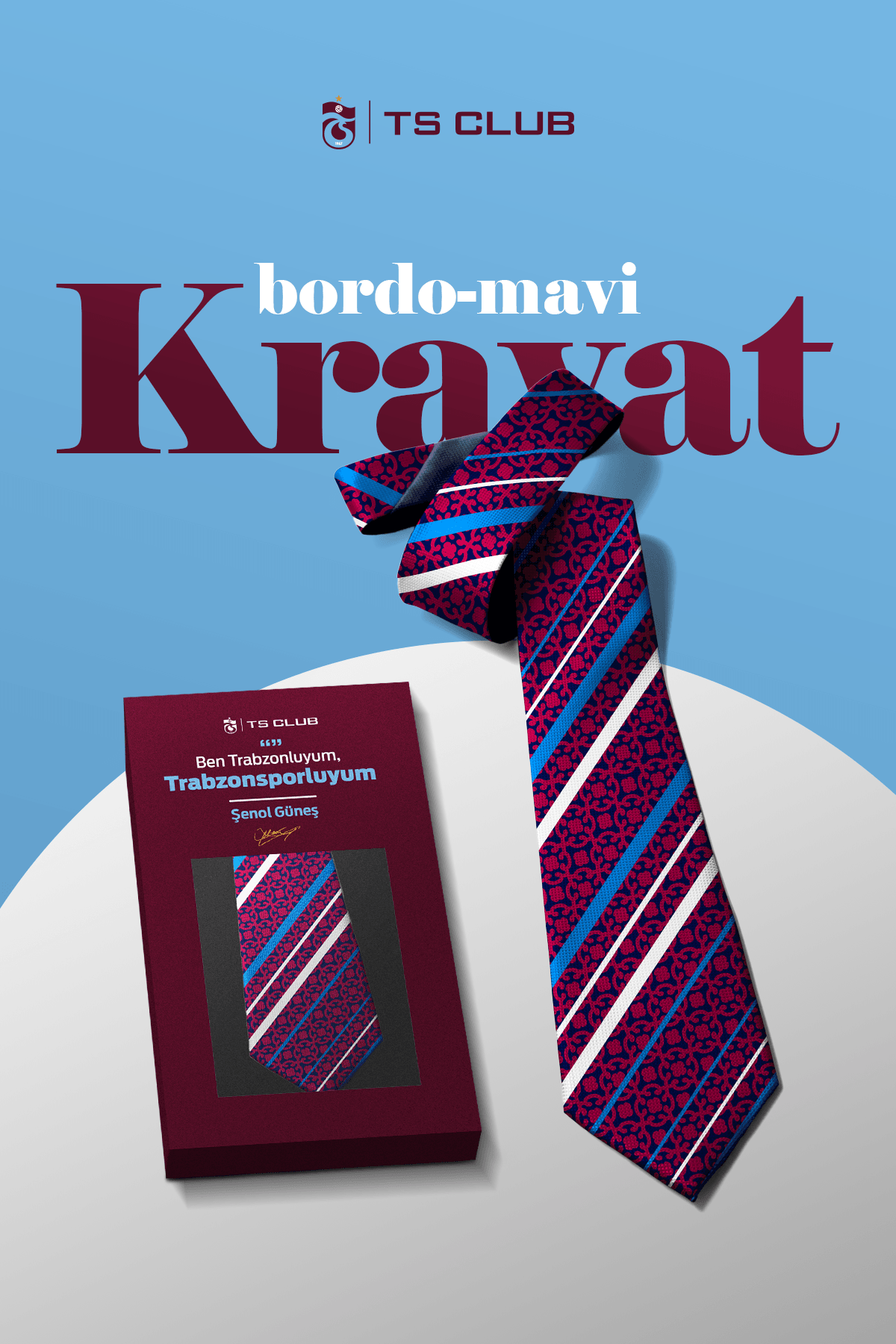 KRAVAT BORDO-MAVİ