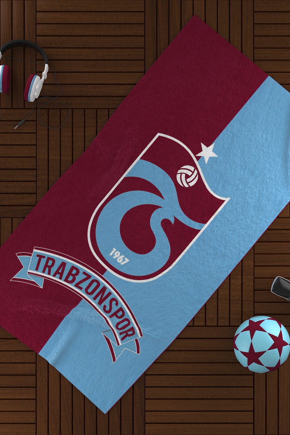 TRABZONSPOR PLAJ HAVLUSU BORDO MAVİ 75*150