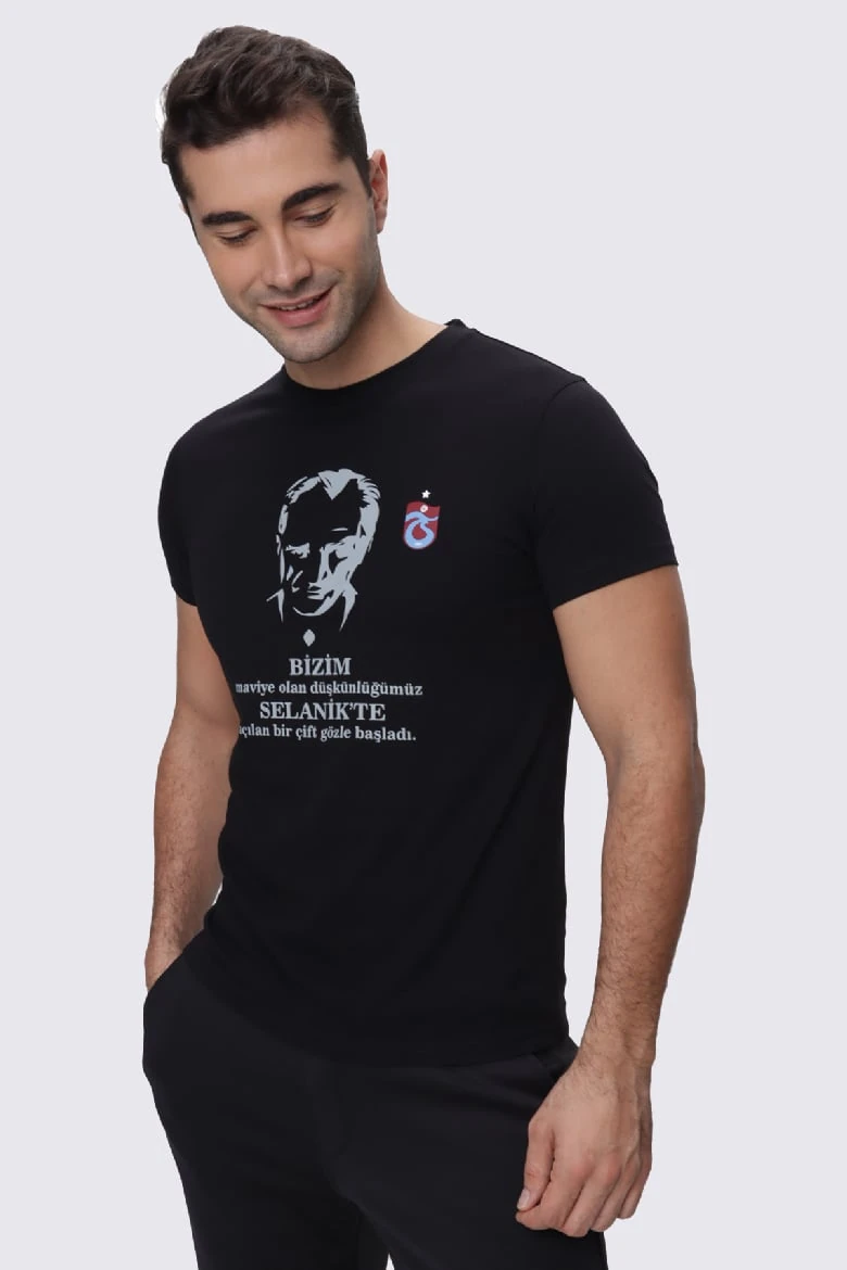 Urban Backwoods T-Shirt Uomo Con Ritratto Atatürk, Stampata, 100% Cotone, Regular Fit, Taglie Forti - 5