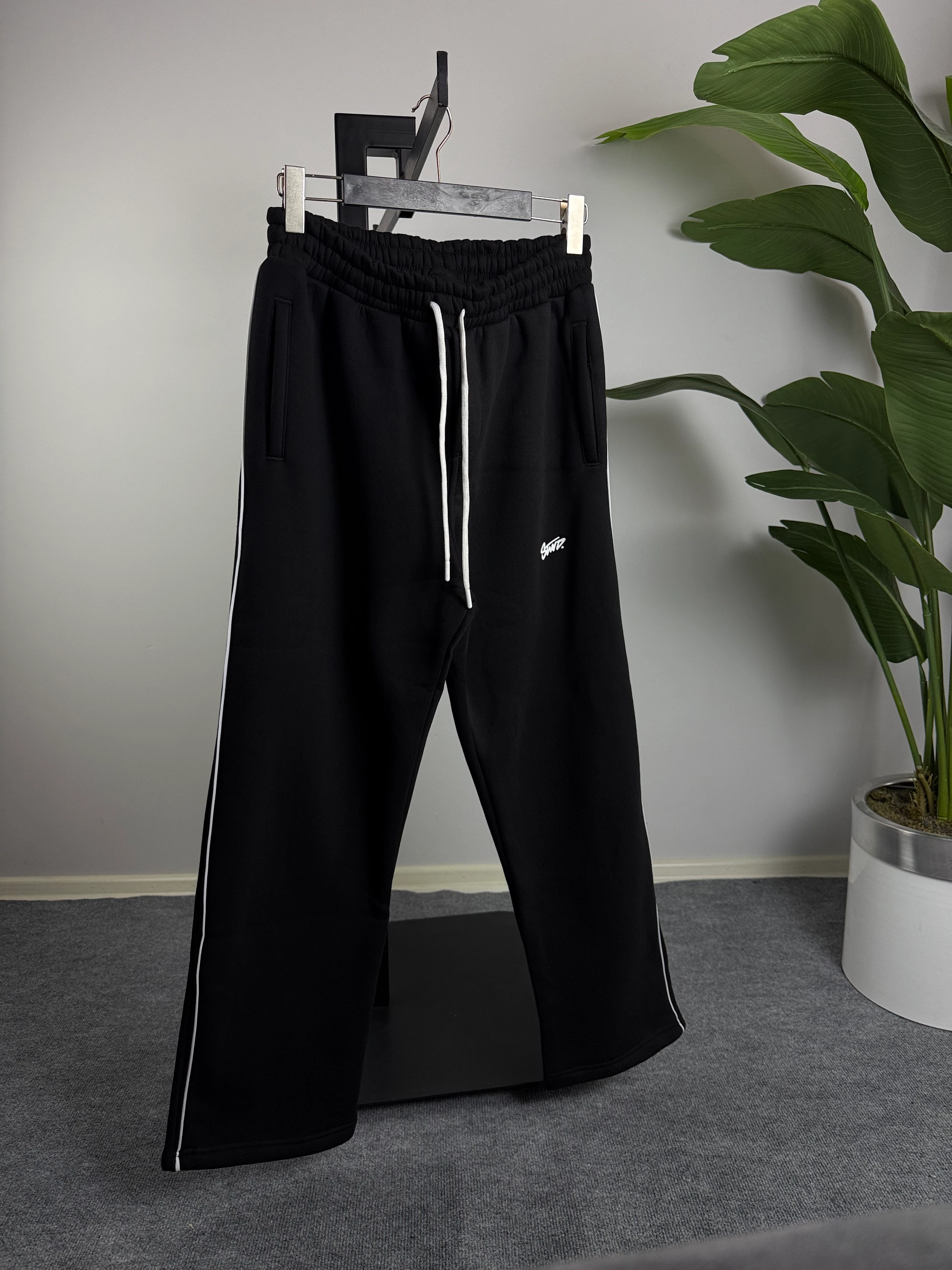 Baggy Eşofman AraBiyeli Üçiplik Şardonlu Siyah