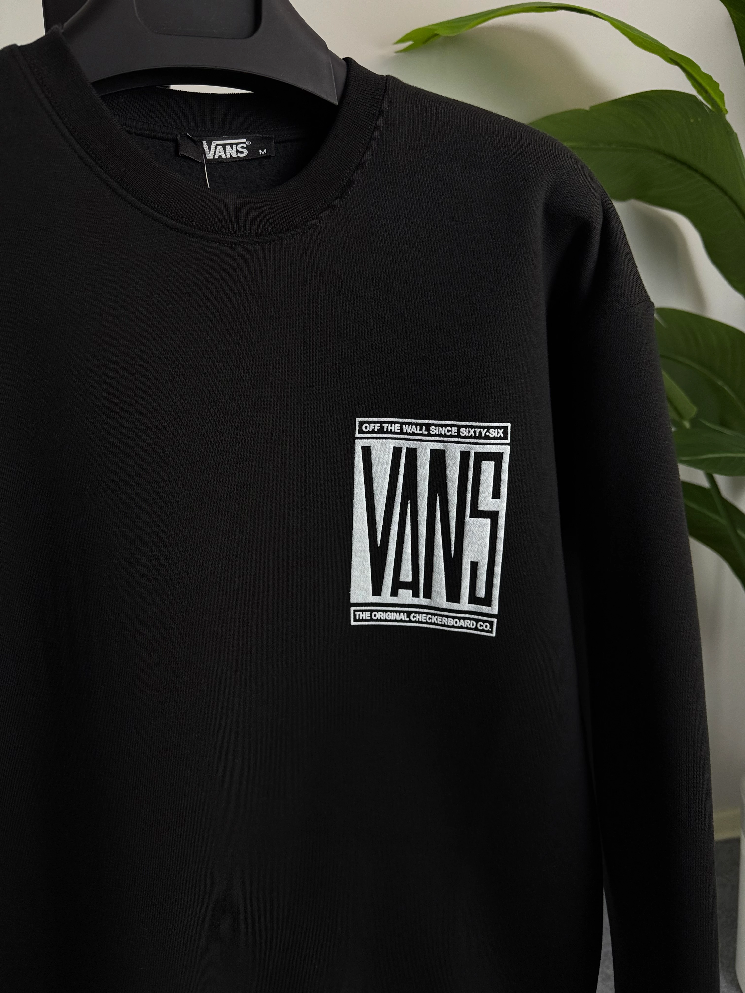 VNS Sweat Siyah Renk Ön Arka Baskı Detay Üçiplik Şardonlu