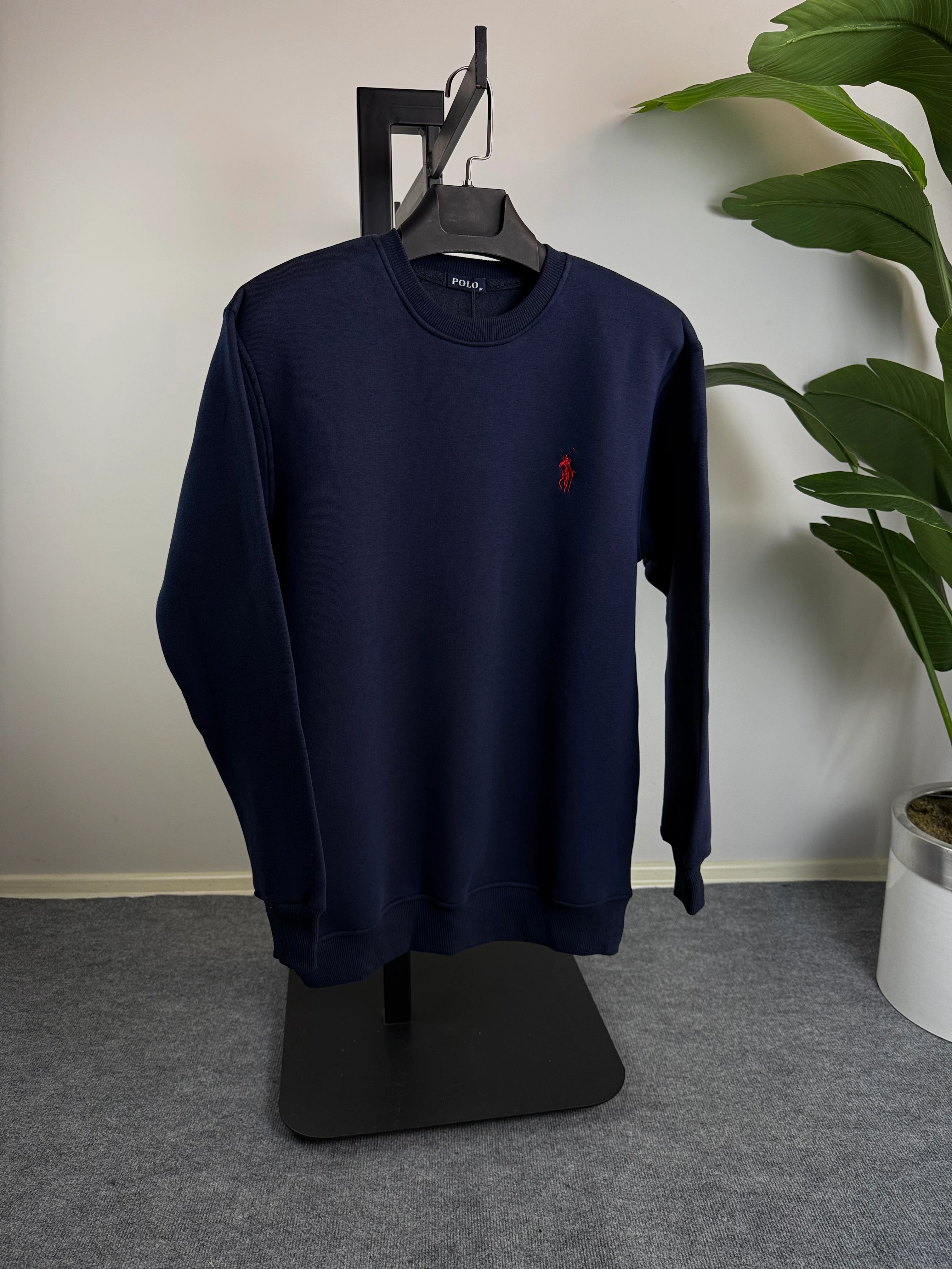 PL Nakışlı Laciver Renk Üçiplik Şardonlu Erkek Sweat