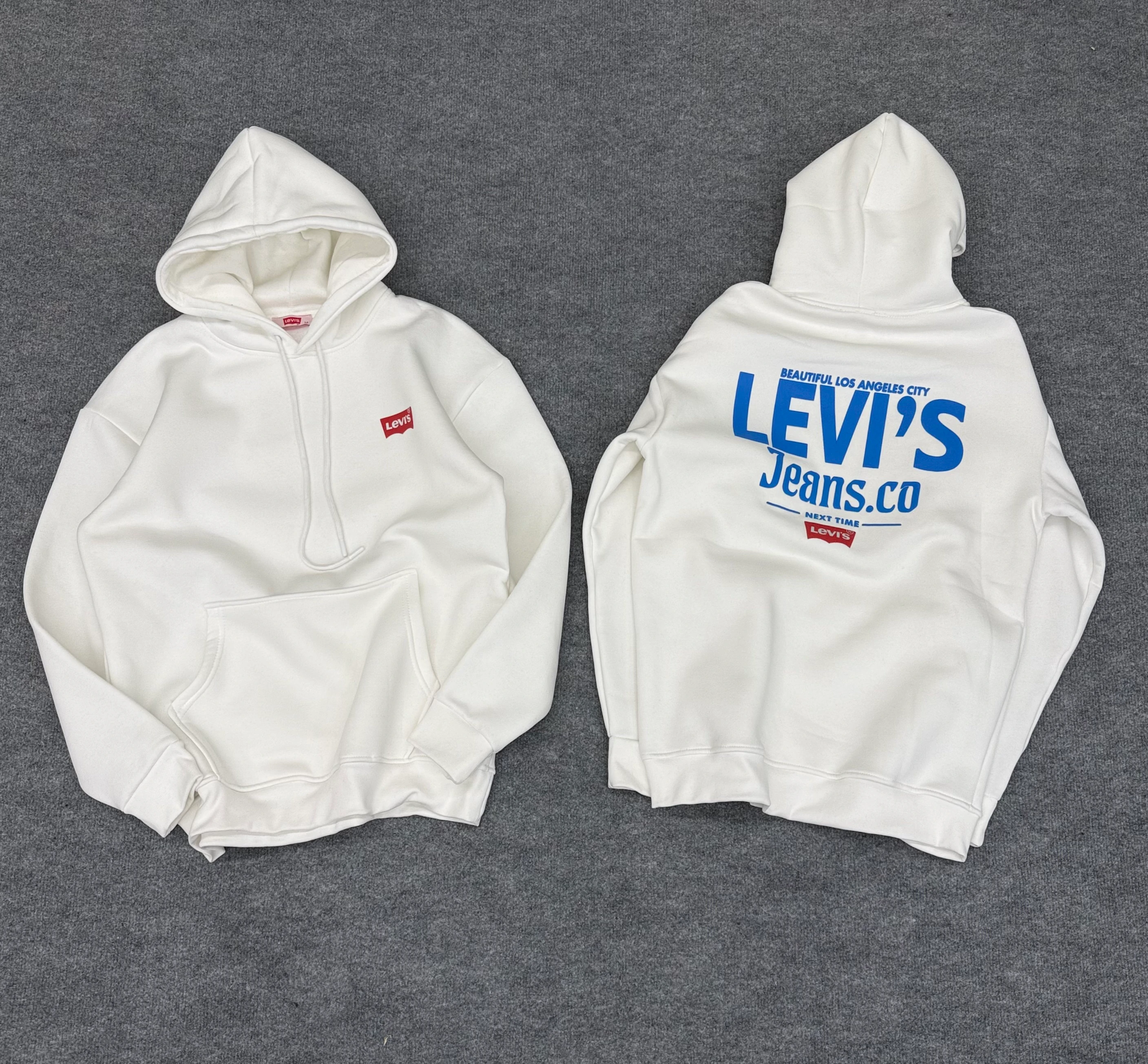 LV Kapşonlu Erkek Sweatshirt Şardonlu