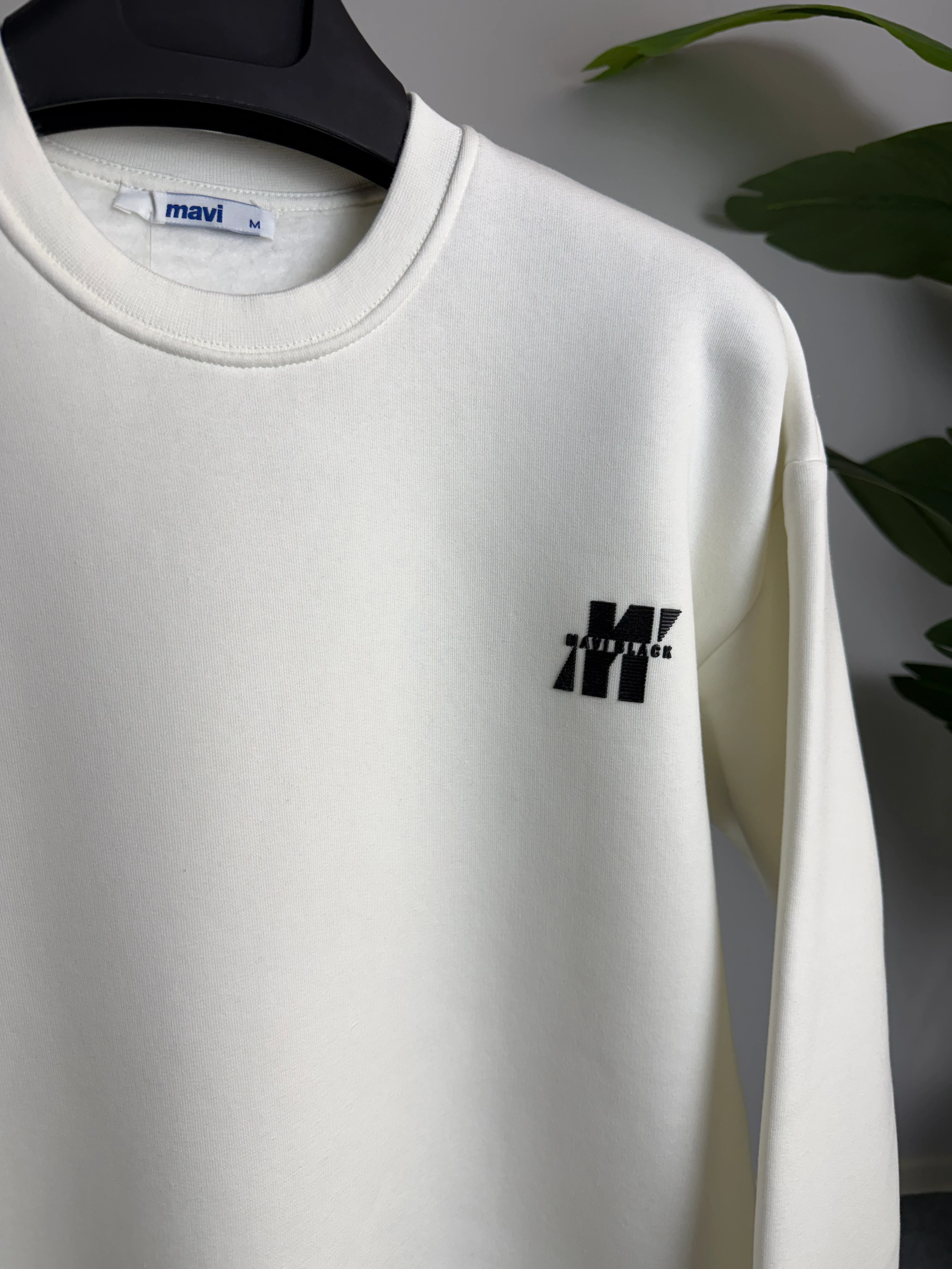 MV Beyaz Enjeksiyon Baskı Üçiplik Şardonlu (Kışlık) Sweat