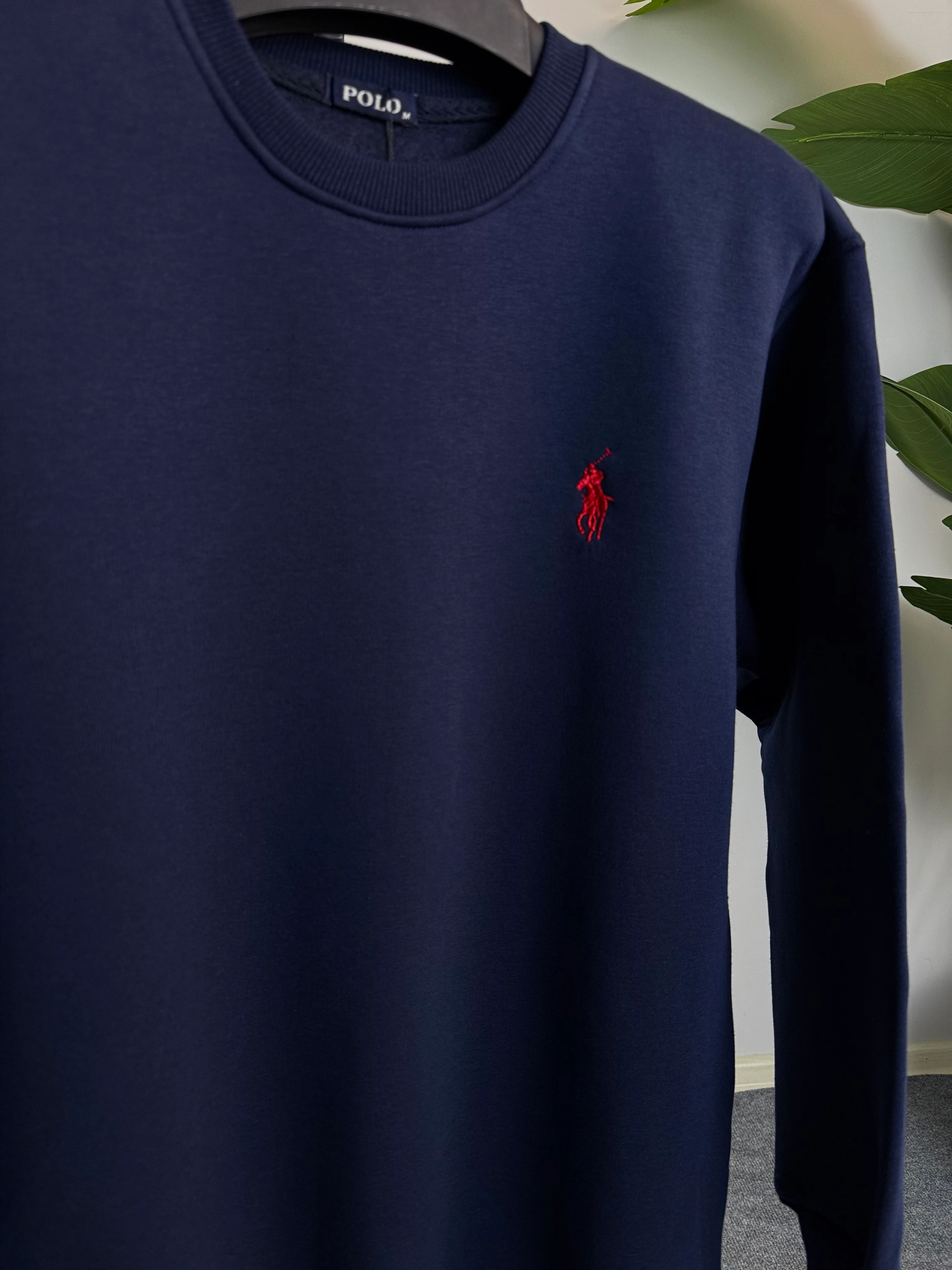 PL Nakışlı Laciver Renk Üçiplik Şardonlu Erkek Sweat