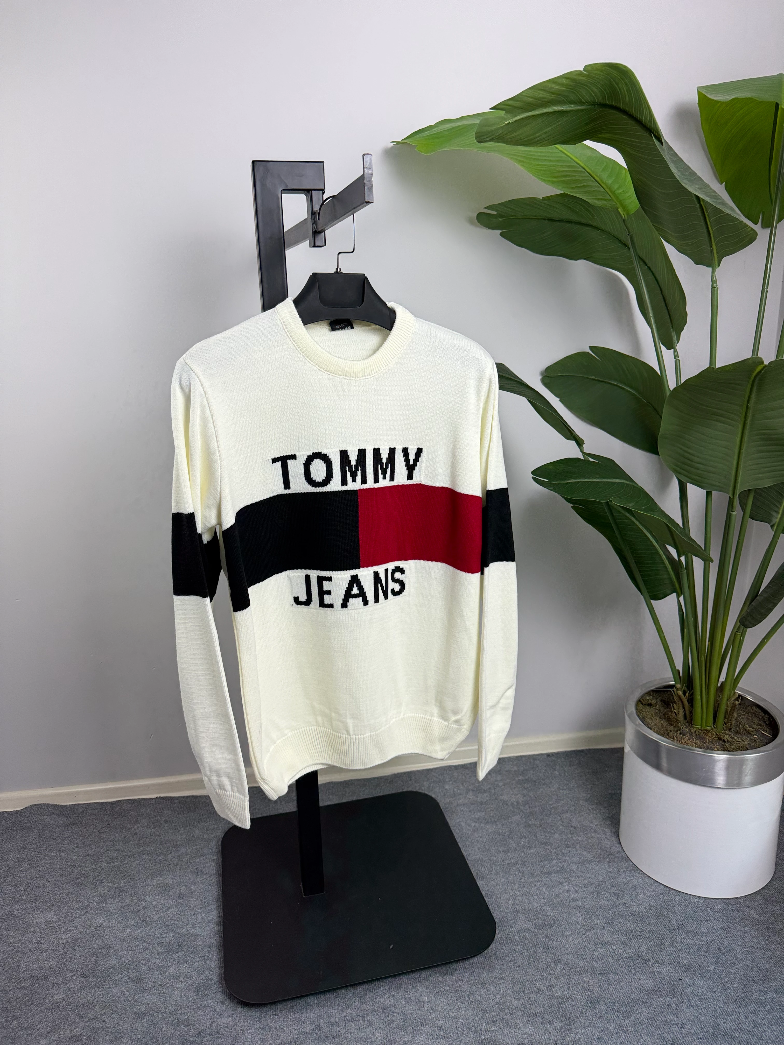 Parçalı TJ Erkek Triko Kazak