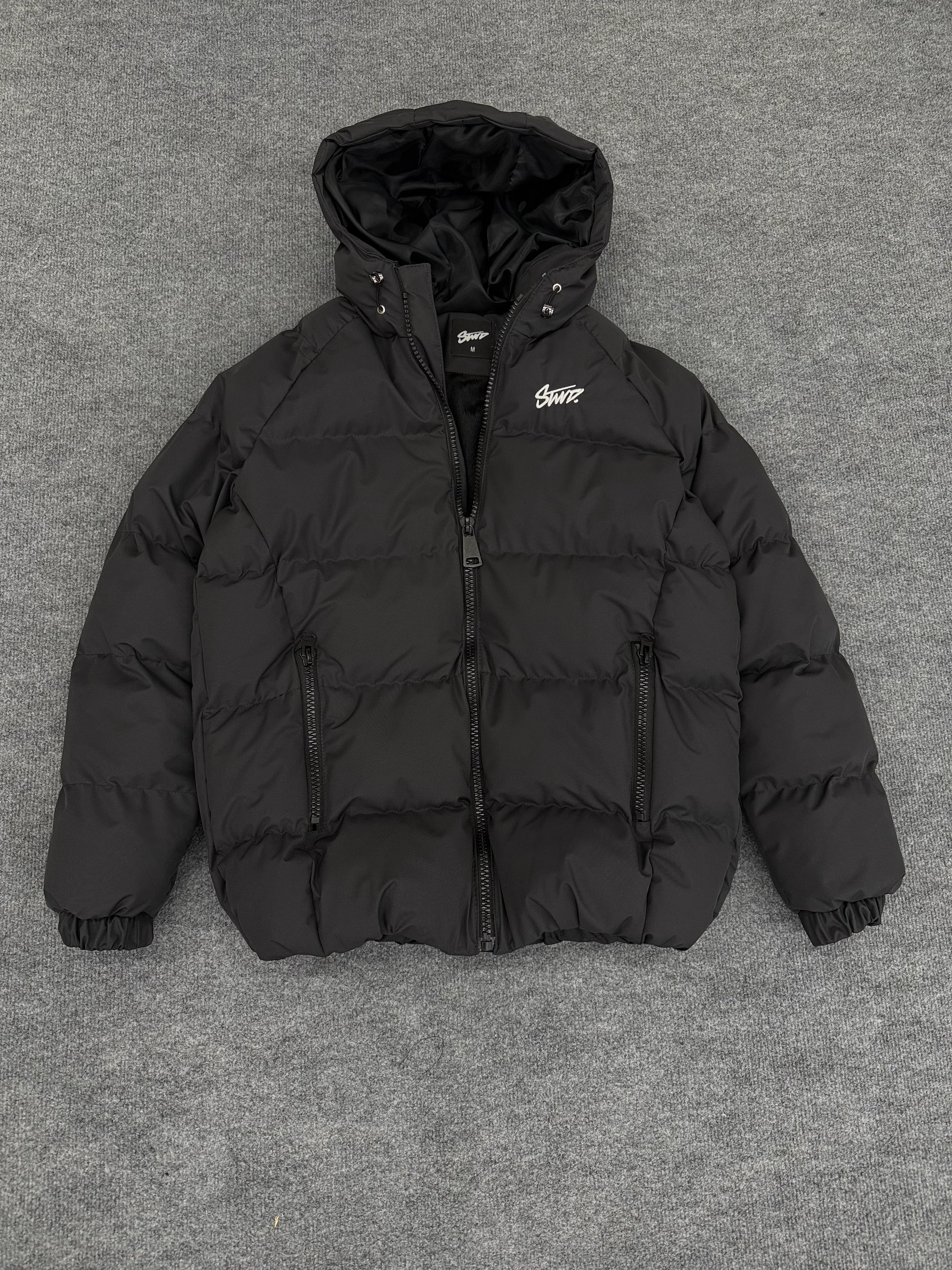 STWD Antrasit Şişme Mont İçi Kürklü