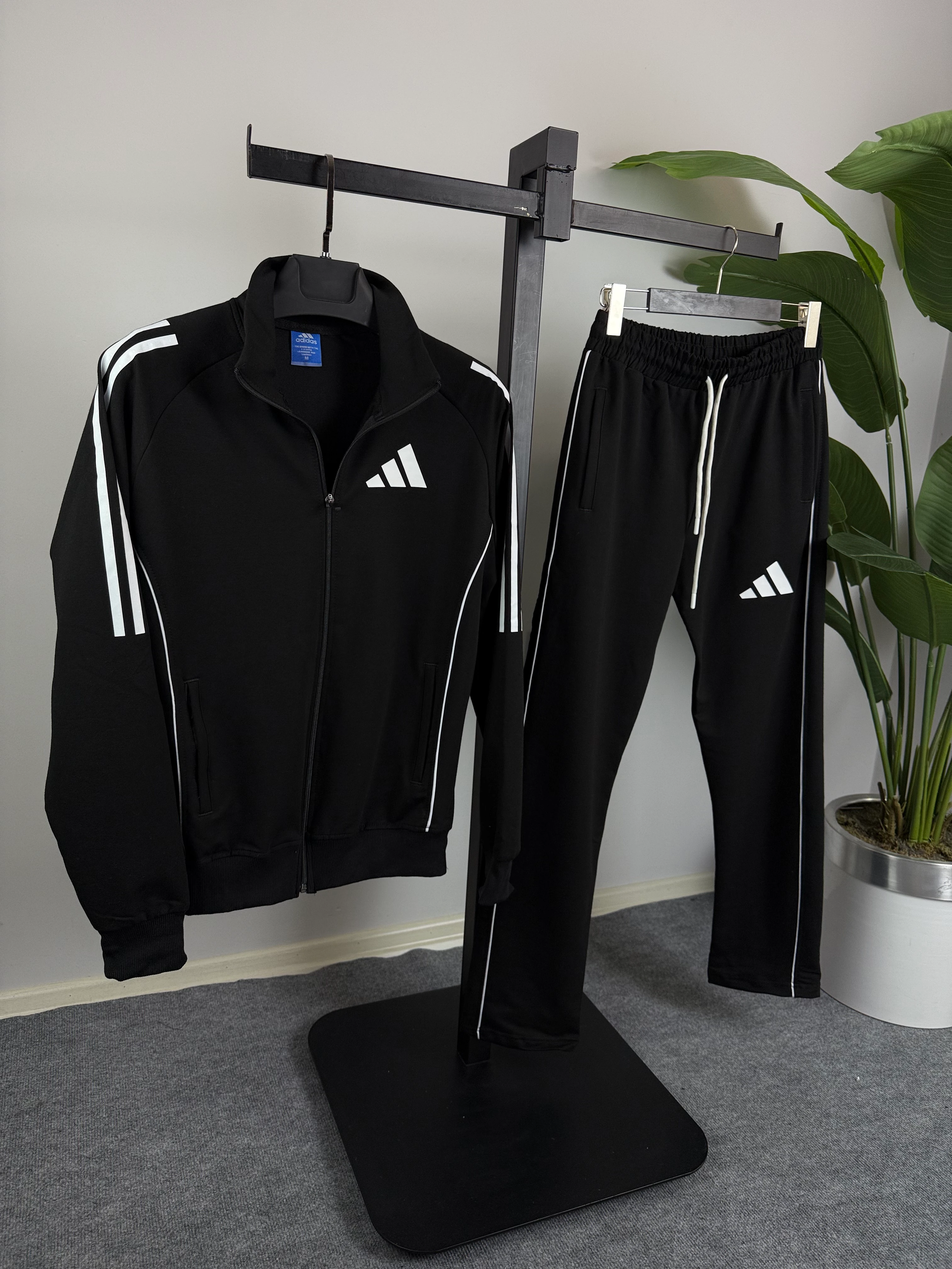 ADDS Eşofman Takımı Double Face Kumaş Siyah Renk