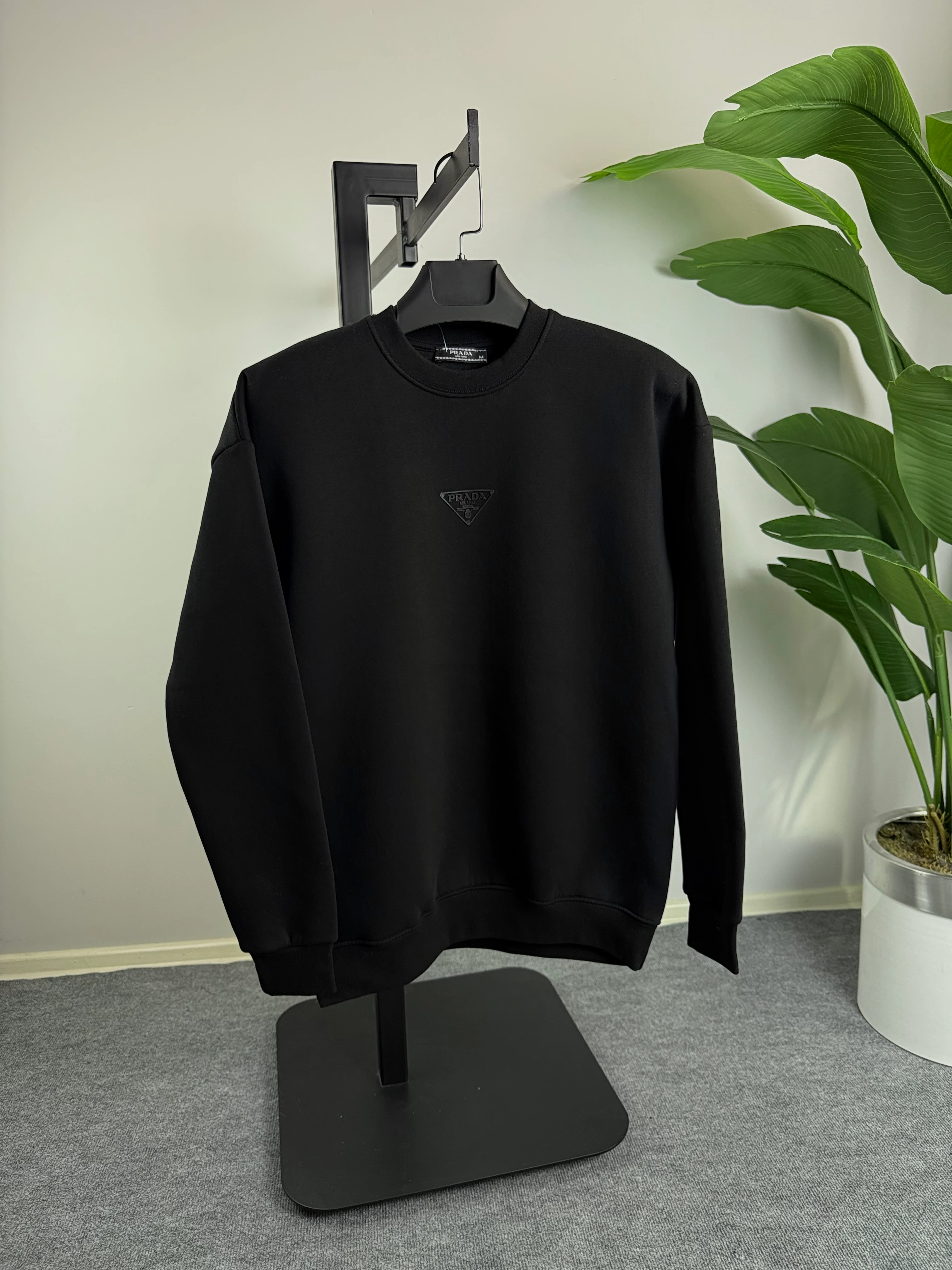 PRD Siyah Enjeksiyon Baskı Üçiplik Şardonlu (Kışlık) Sweat