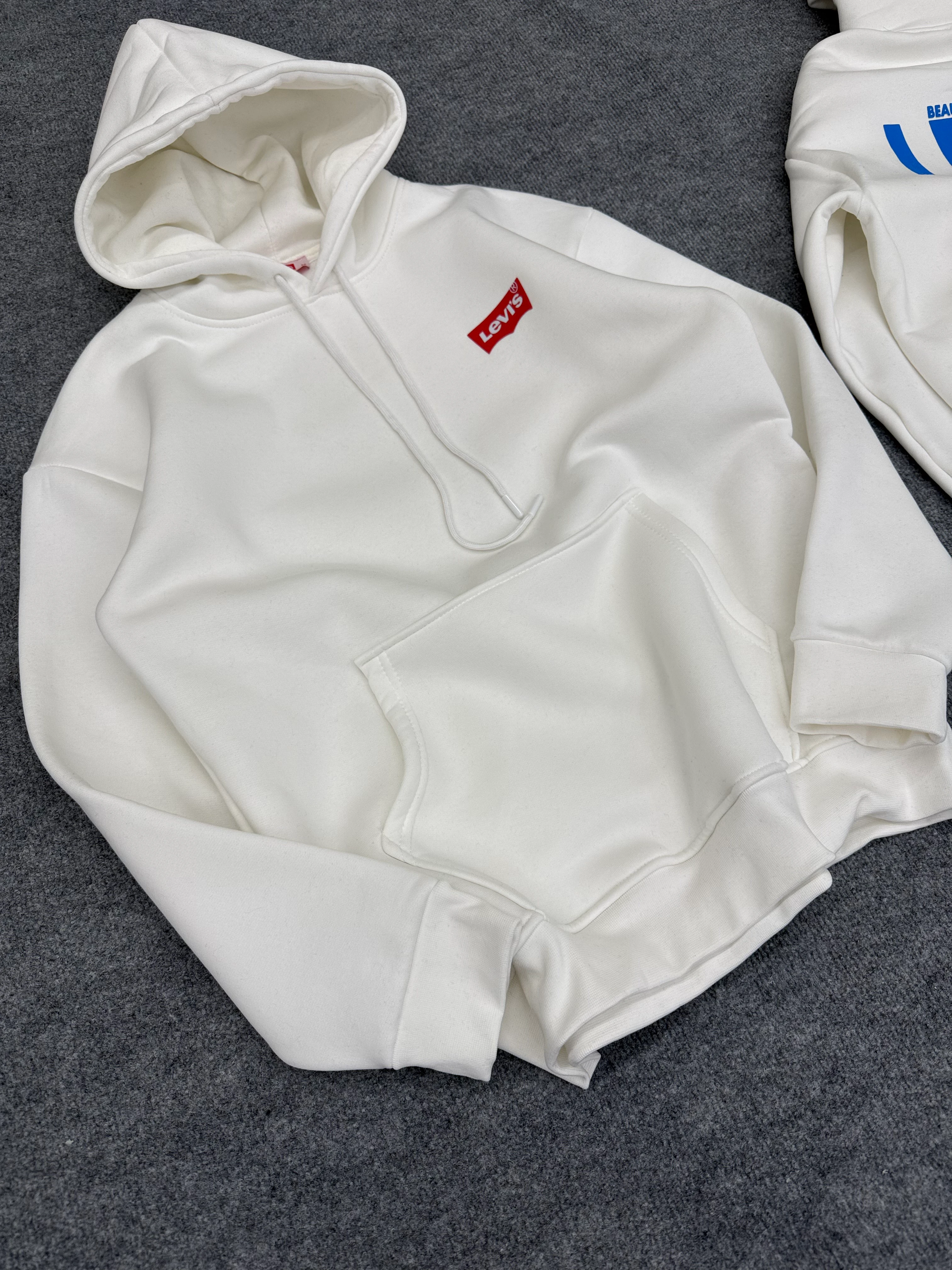 LV Kapşonlu Erkek Sweatshirt Şardonlu