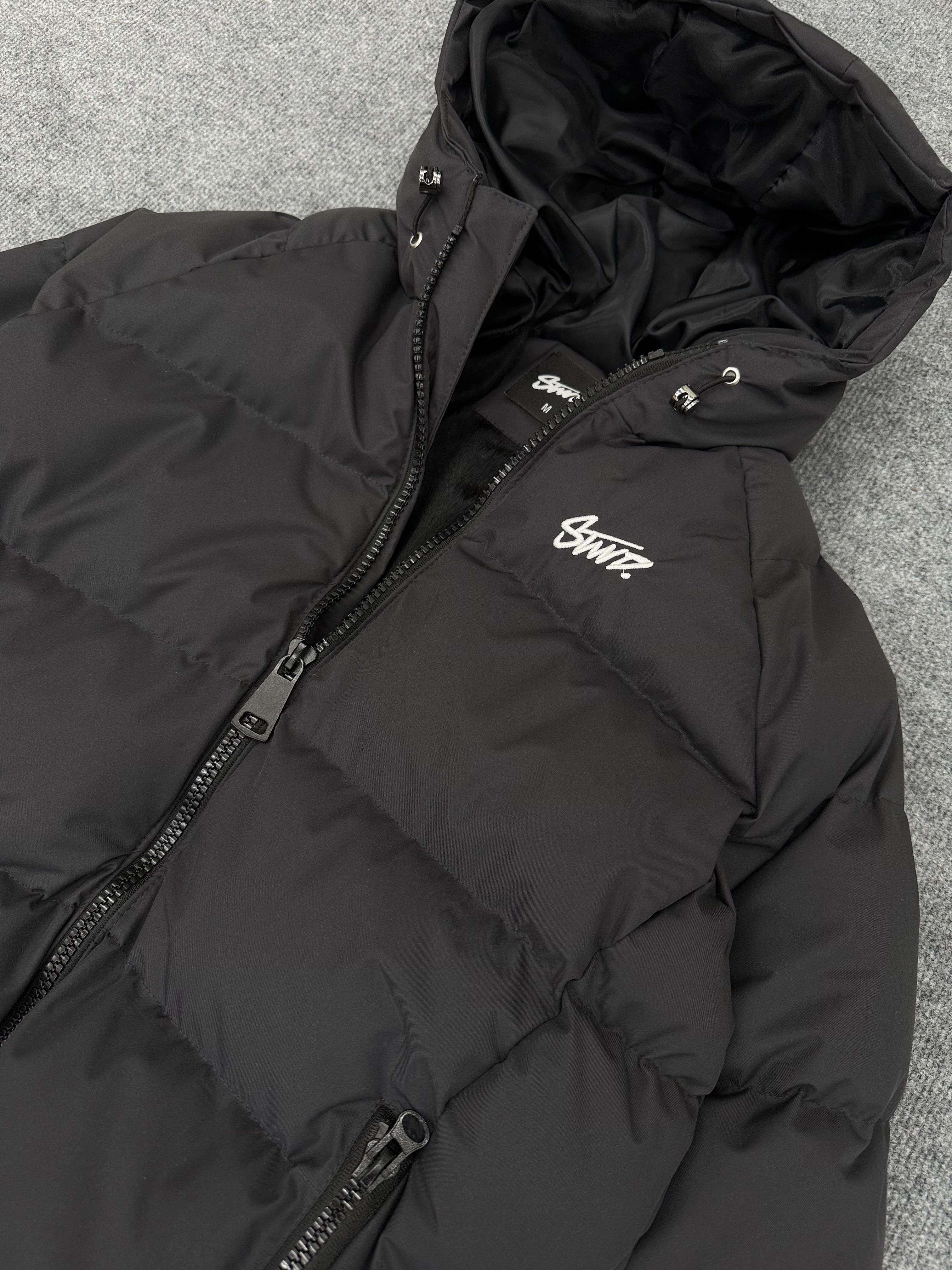 STWD Antrasit Şişme Mont İçi Kürklü