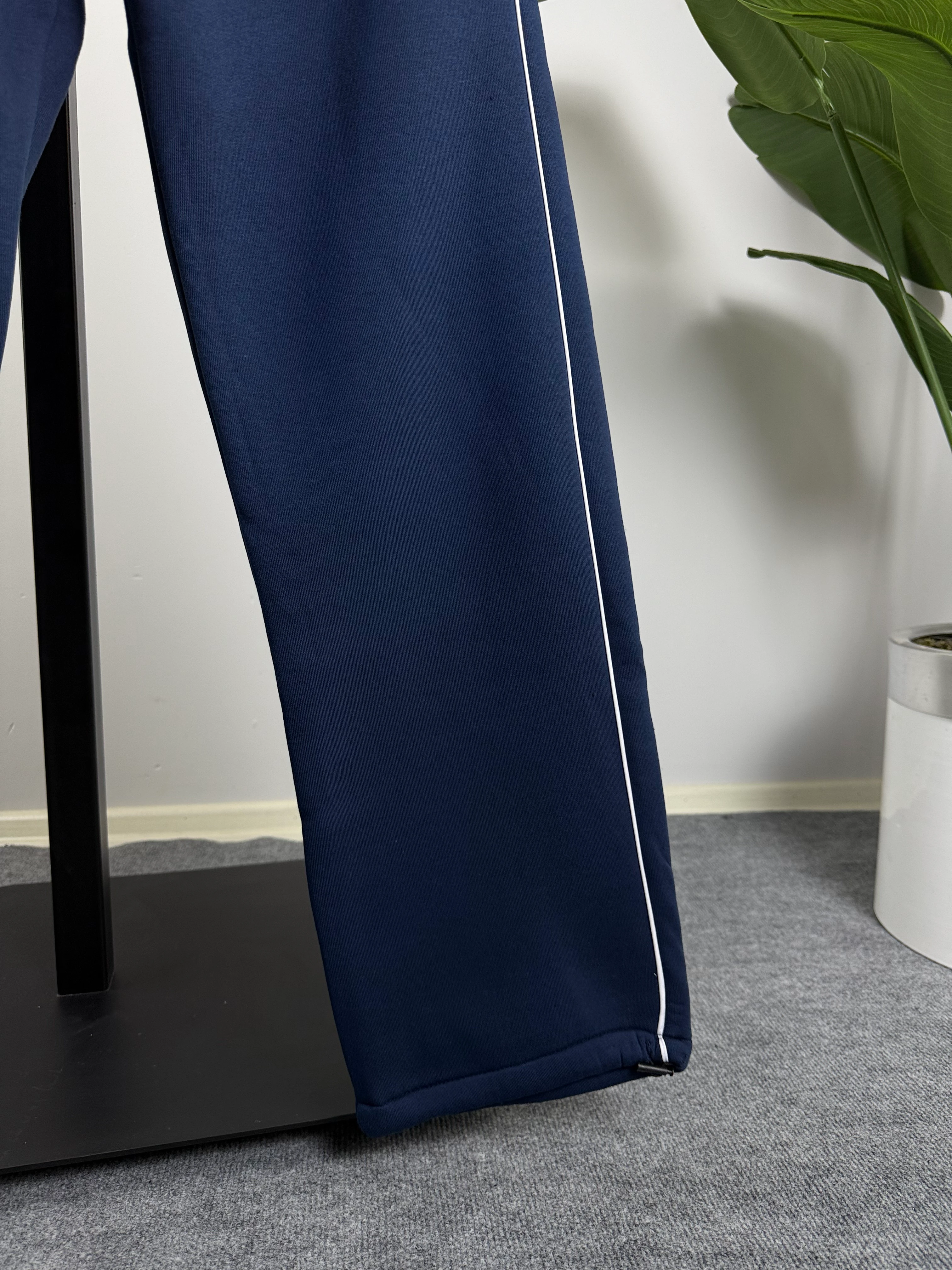 Baggy Eşofman Ara Biyeli Enjeksiyon Baskı Üçiplik Şardonlu Lacivert