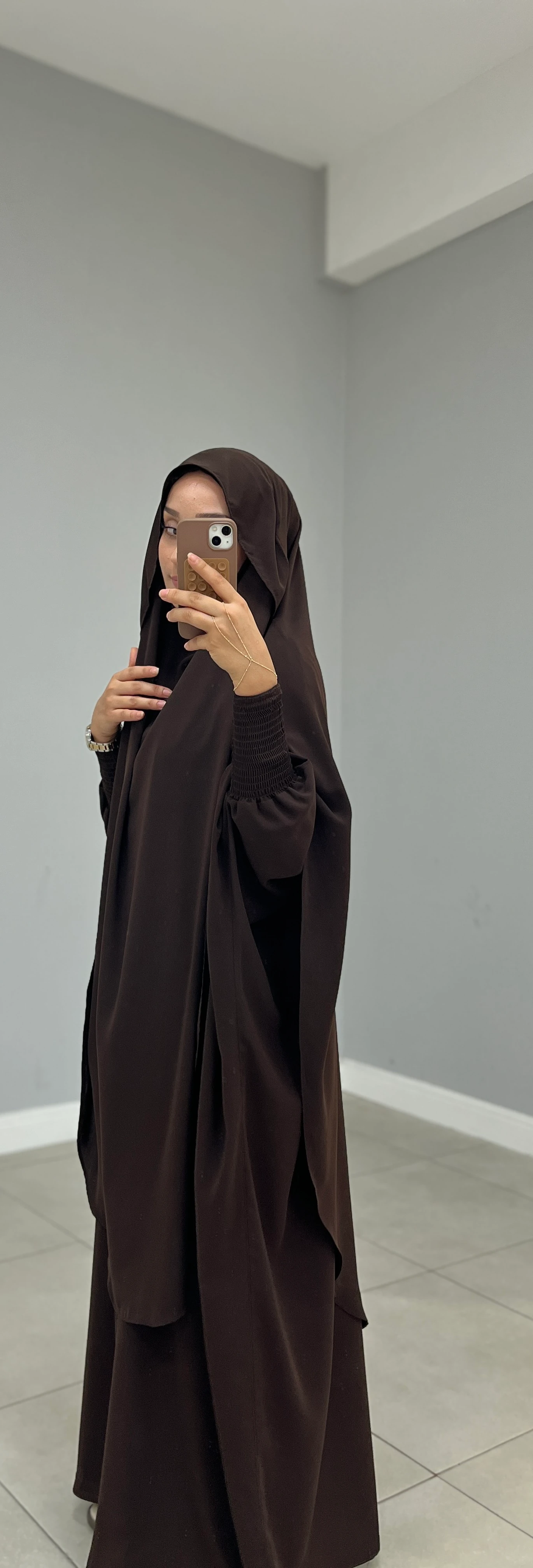 GÖLGELİ TAKVA SUFLE MEDİNE İPEĞİ ACI KAHVE