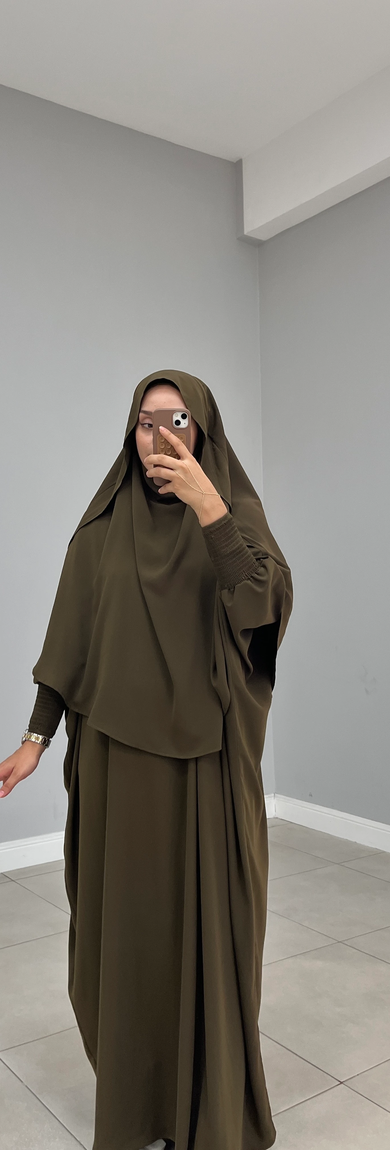 GÖLGELİ MEDİNE İPEĞİ SUFLE ORTA OVAL HAKİ YEŞİL