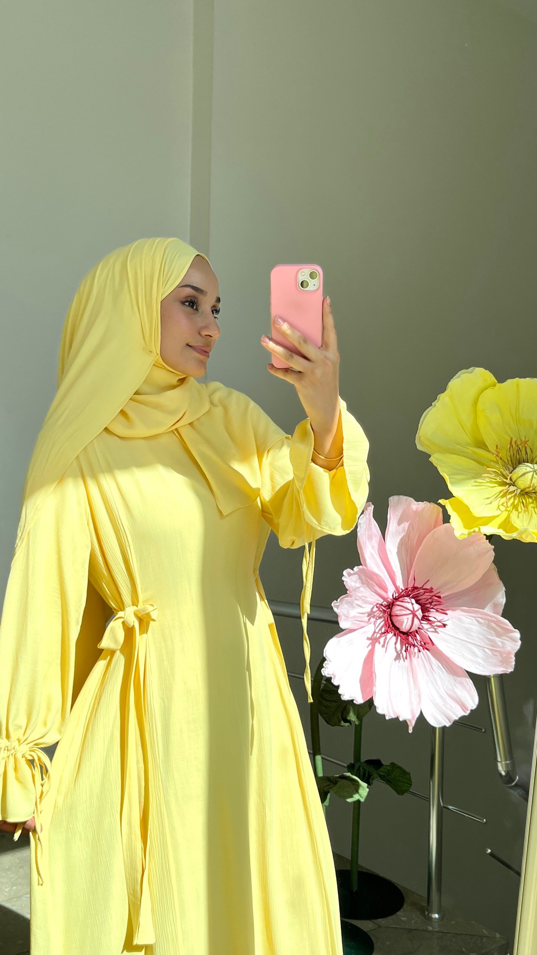 DEVA ABAYA LİMON SARISI