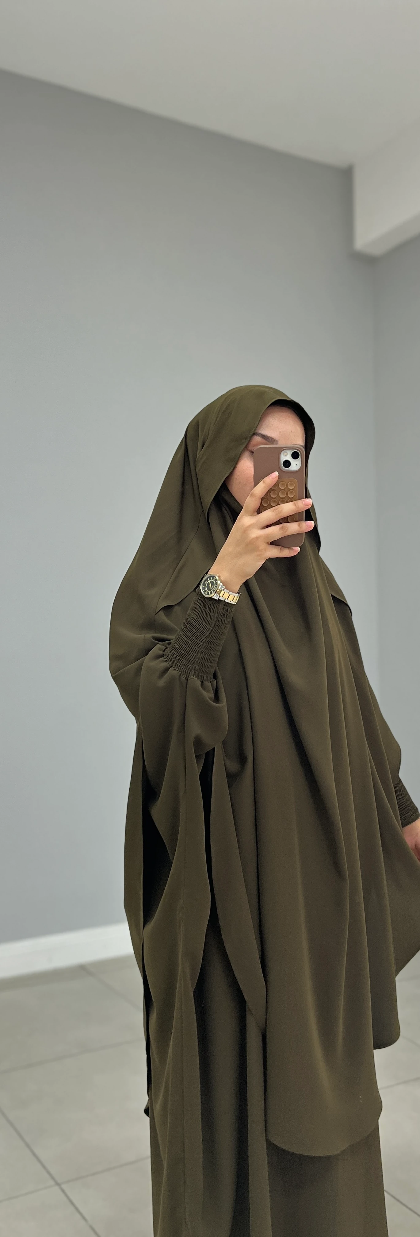 GÖLGELİ TAKVA SUFLE MEDİNE İPEĞİ HAKİ YEŞİL