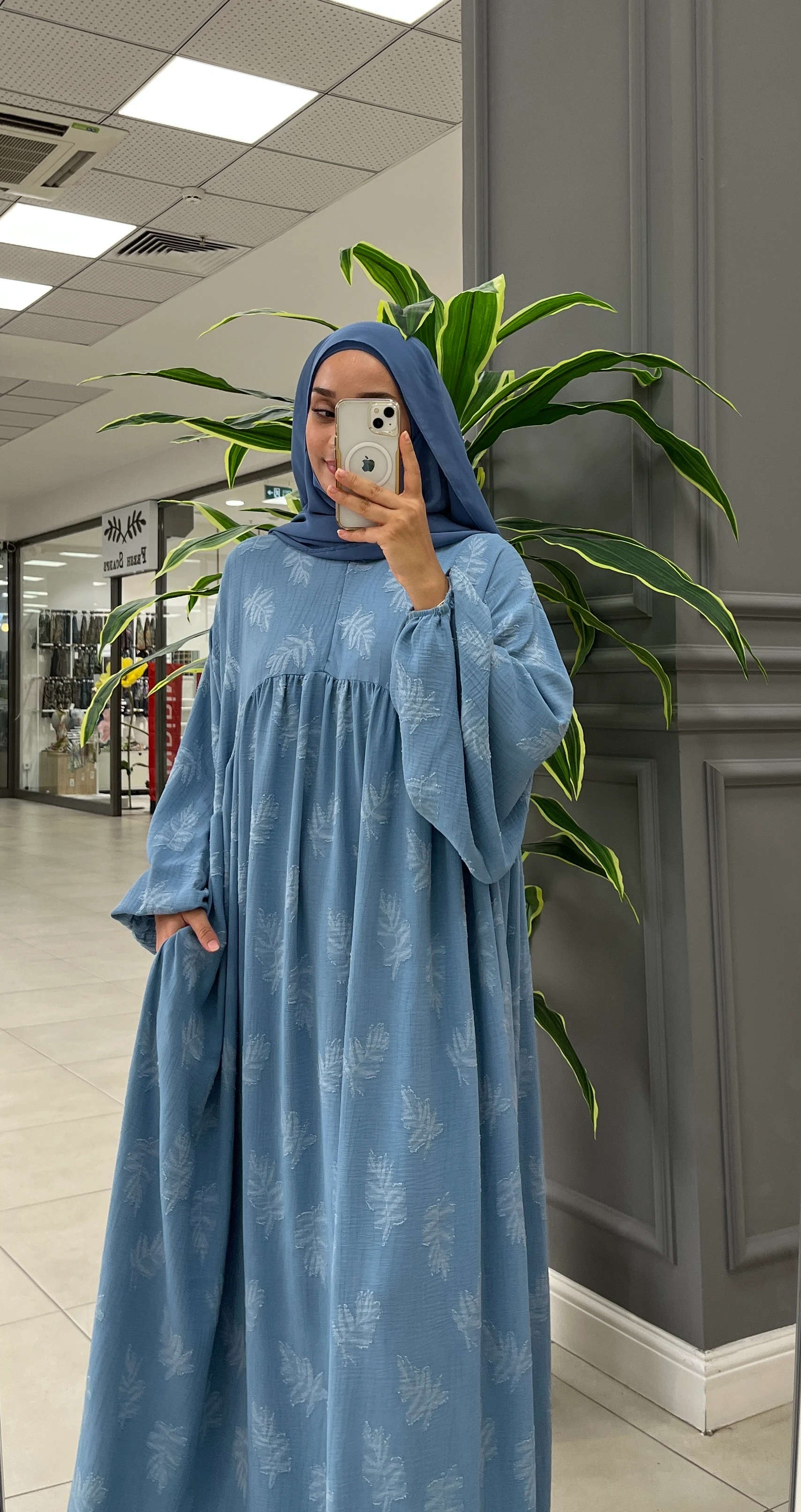 VERA DESENLİ ELBİSE BEBE MAVİSİ