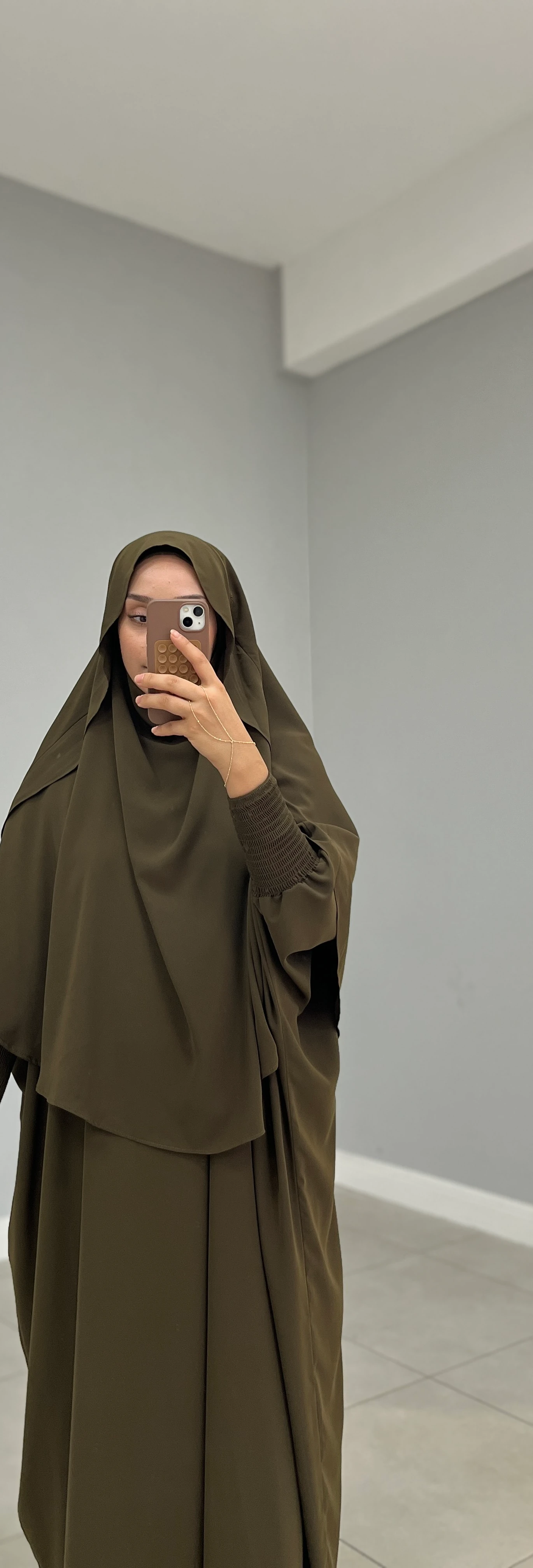 GÖLGELİ MEDİNE İPEĞİ SUFLE ORTA OVAL HAKİ YEŞİL