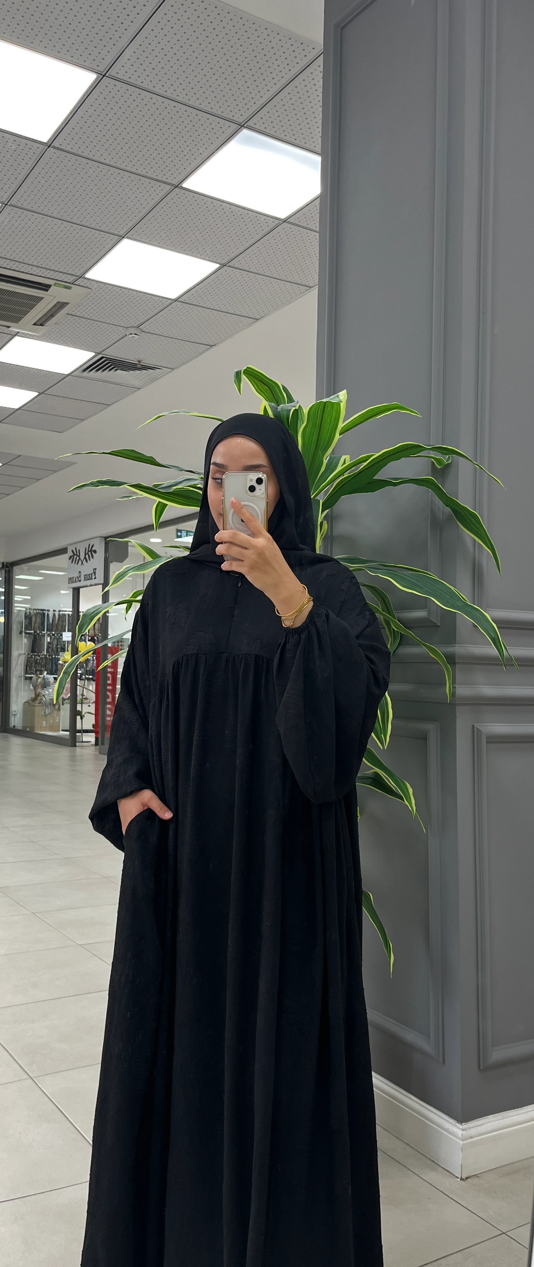 VERA DESENLİ ELBİSE SİYAH