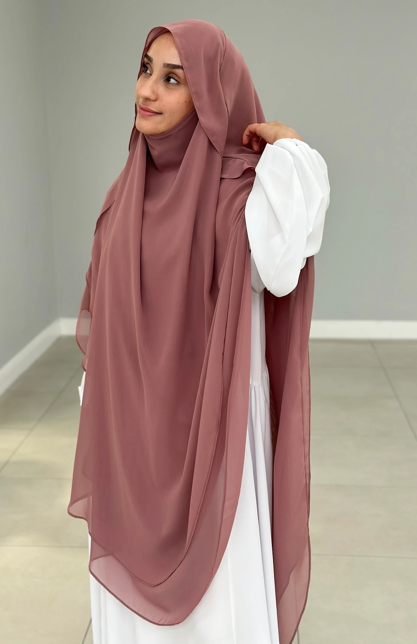 GÖLGELİ ŞİFON SUFLE UZUN GÜL KURUSU