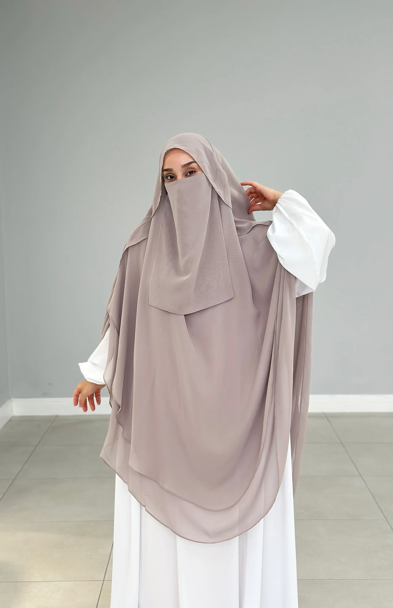 GÖLGELİ ŞİFON SUFLE UZUN TAŞ