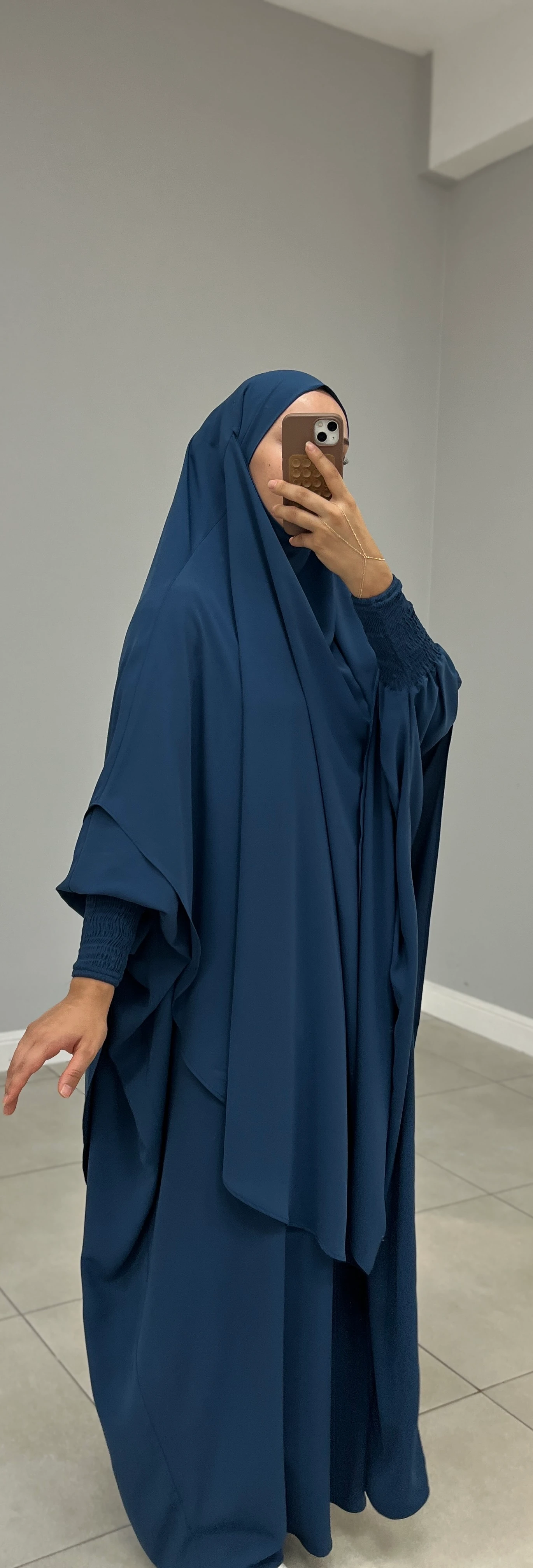 TAKVA SUFLE MEDİNE İPEĞİ MAVİ 