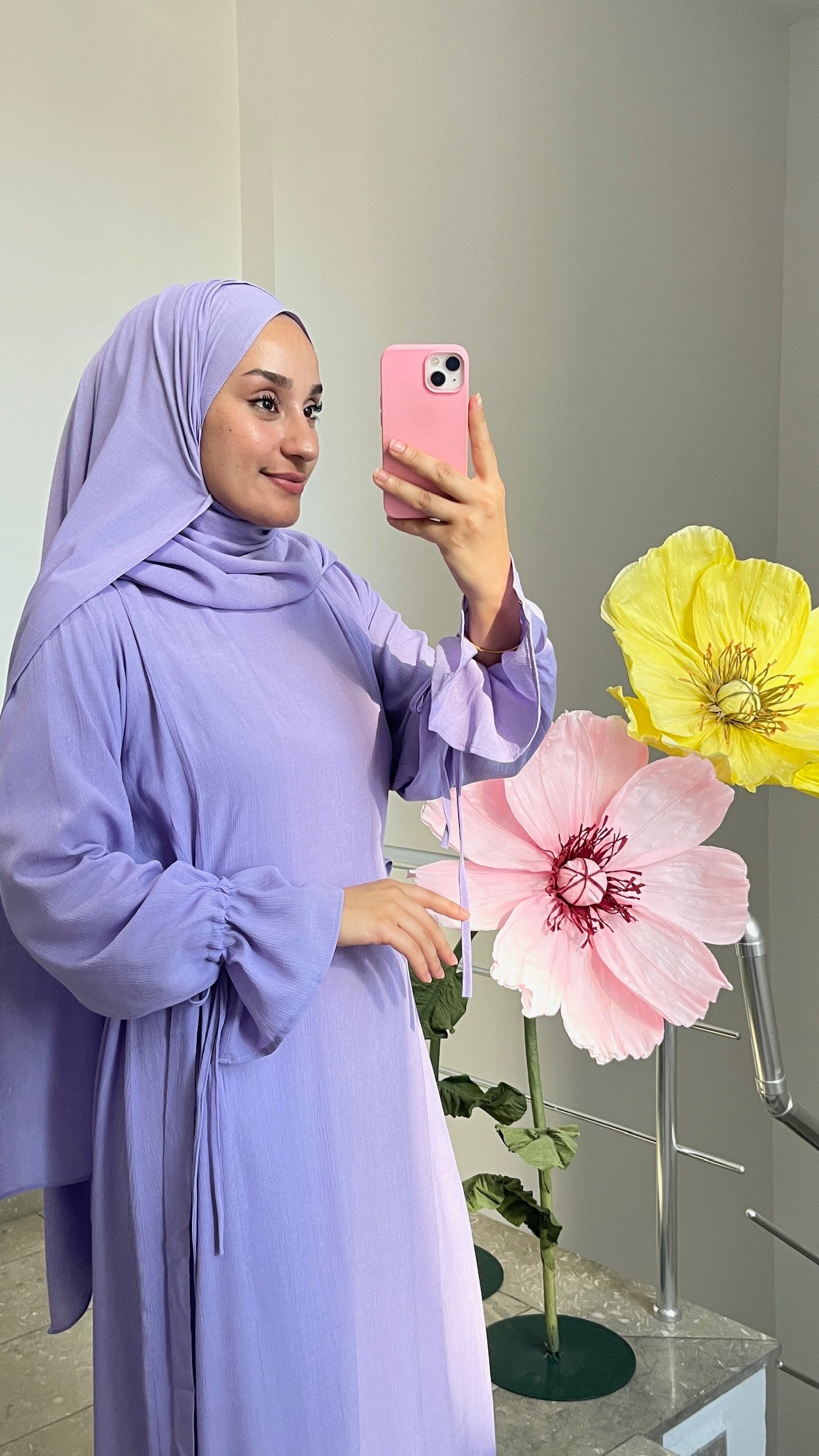 DEVA ABAYA ŞAL TAKIM LİLA