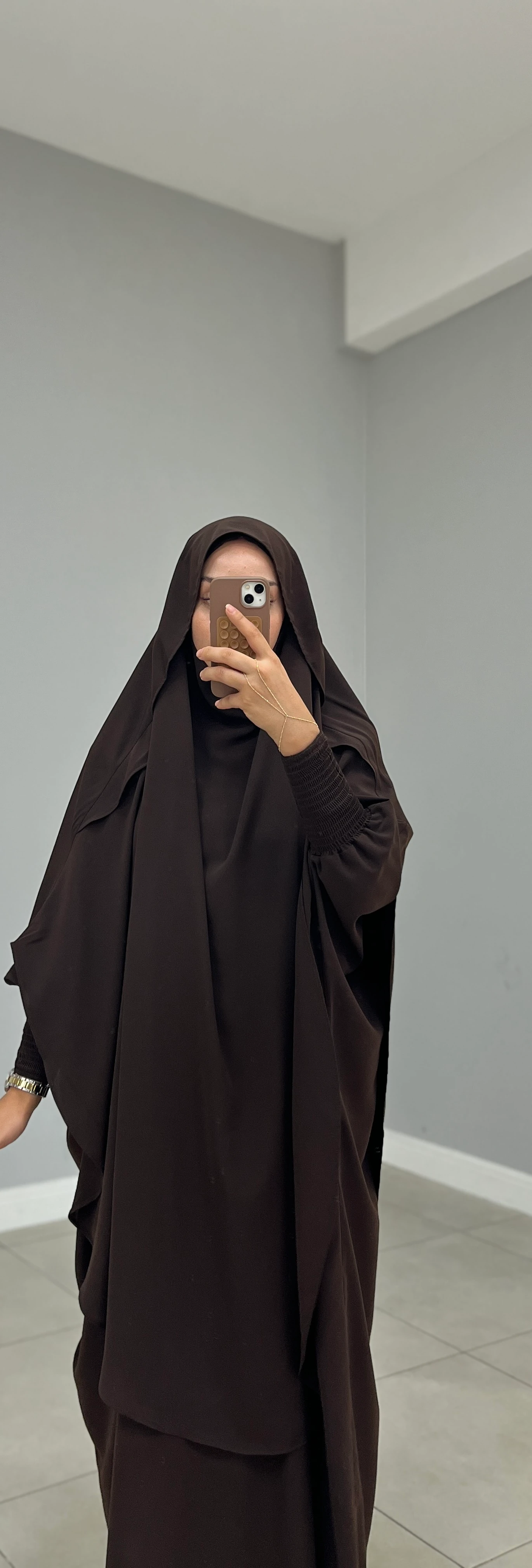 GÖLGELİ TAKVA SUFLE MEDİNE İPEĞİ ACI KAHVE