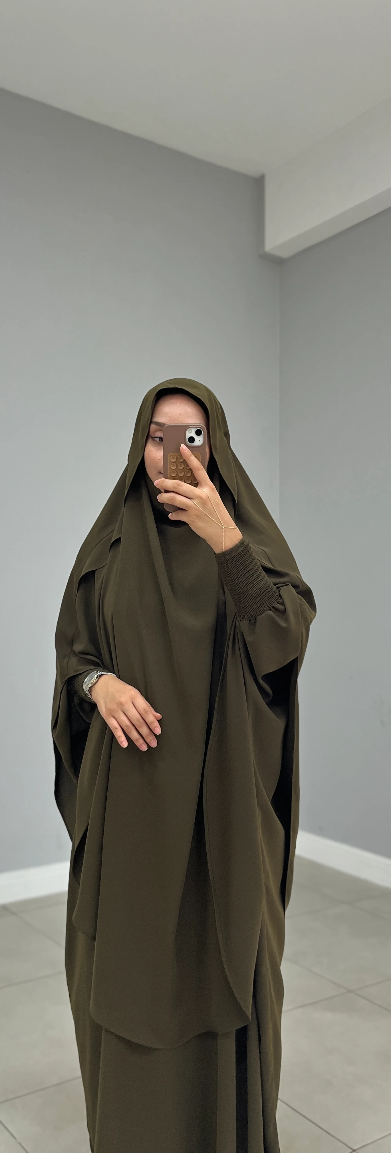 GÖLGELİ TAKVA SUFLE MEDİNE İPEĞİ HAKİ YEŞİL