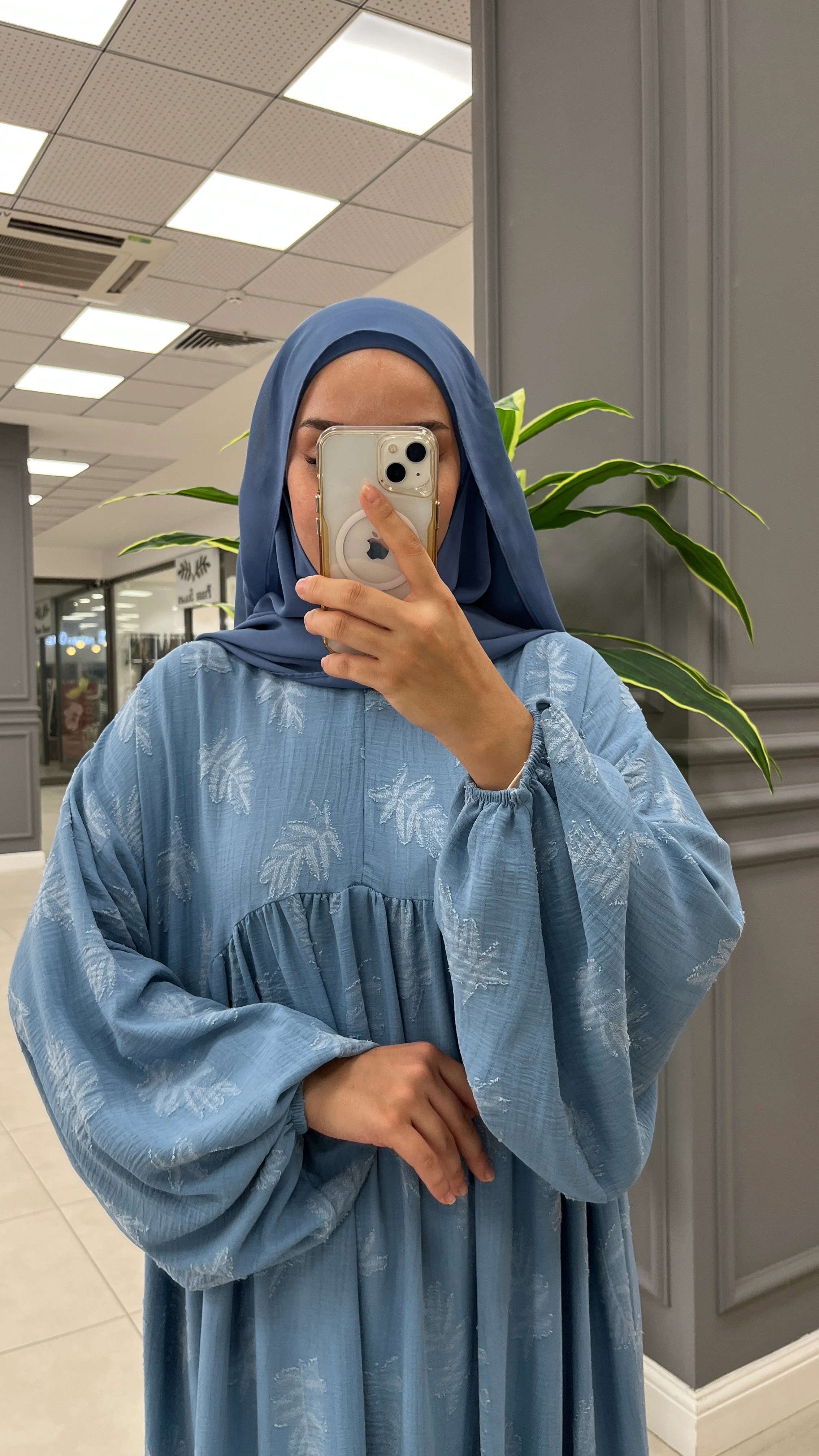 VERA DESENLİ ELBİSE BEBE MAVİSİ