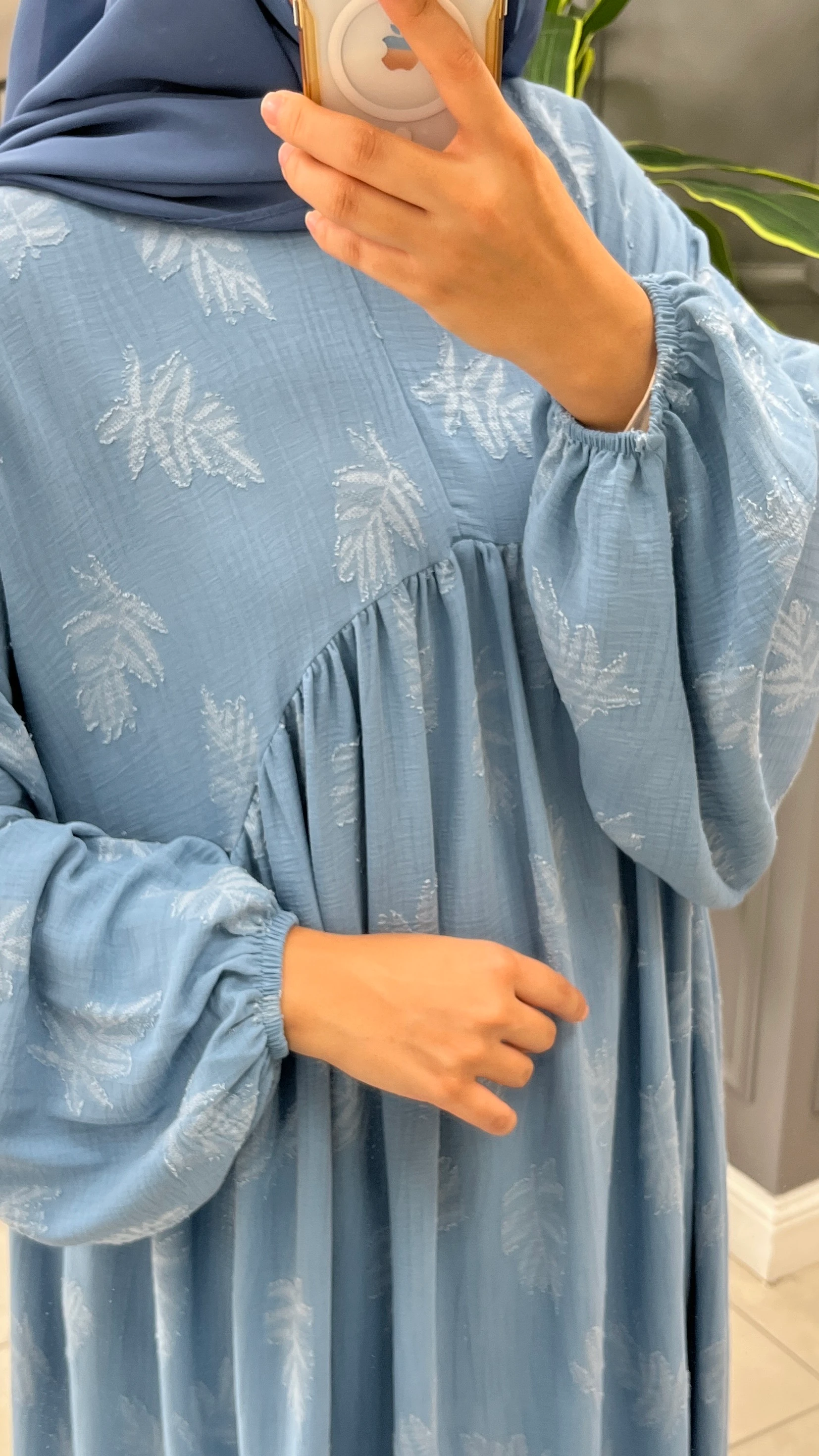 VERA DESENLİ ELBİSE BEBE MAVİSİ