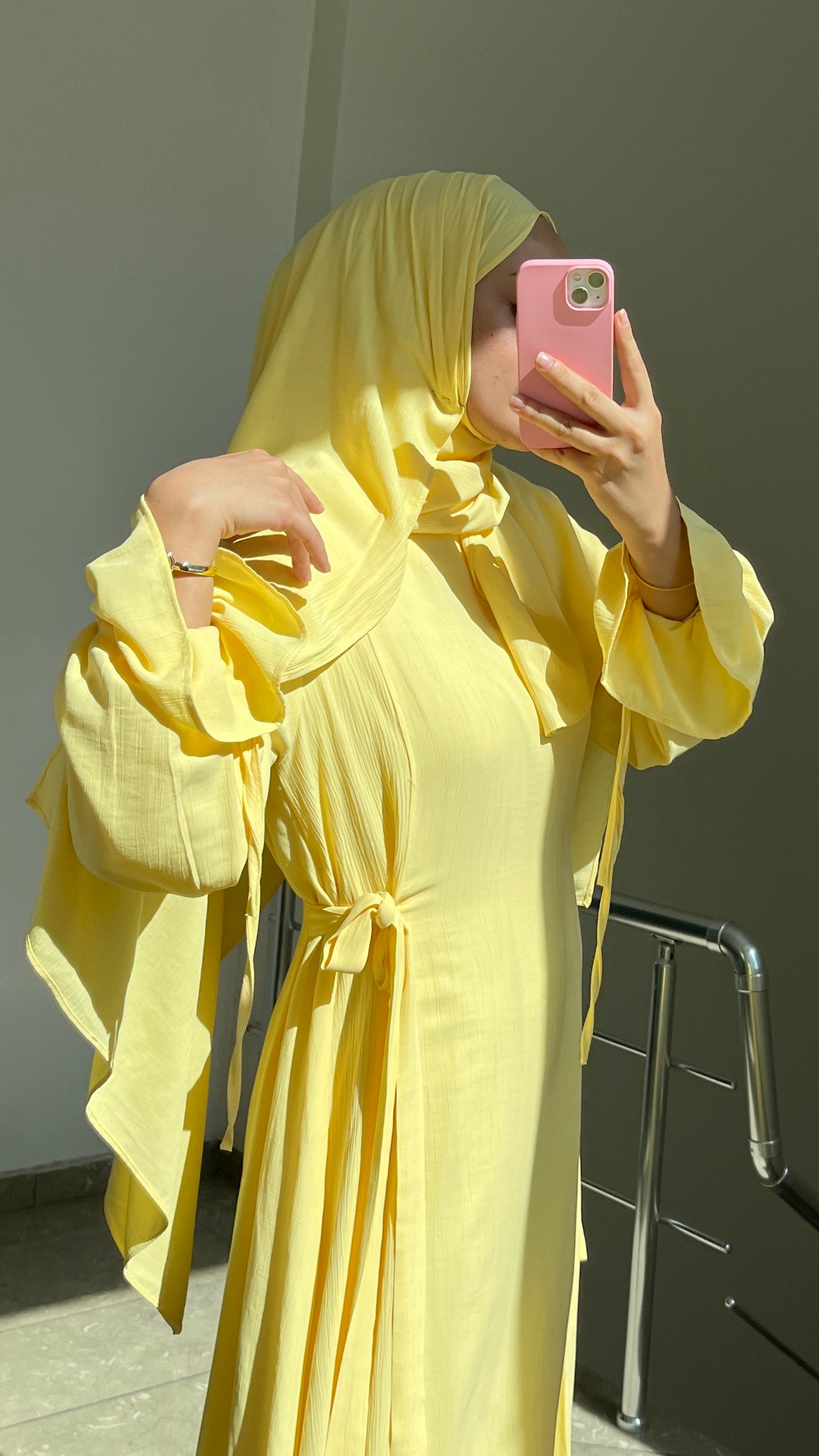 DEVA ABAYA LİMON SARISI