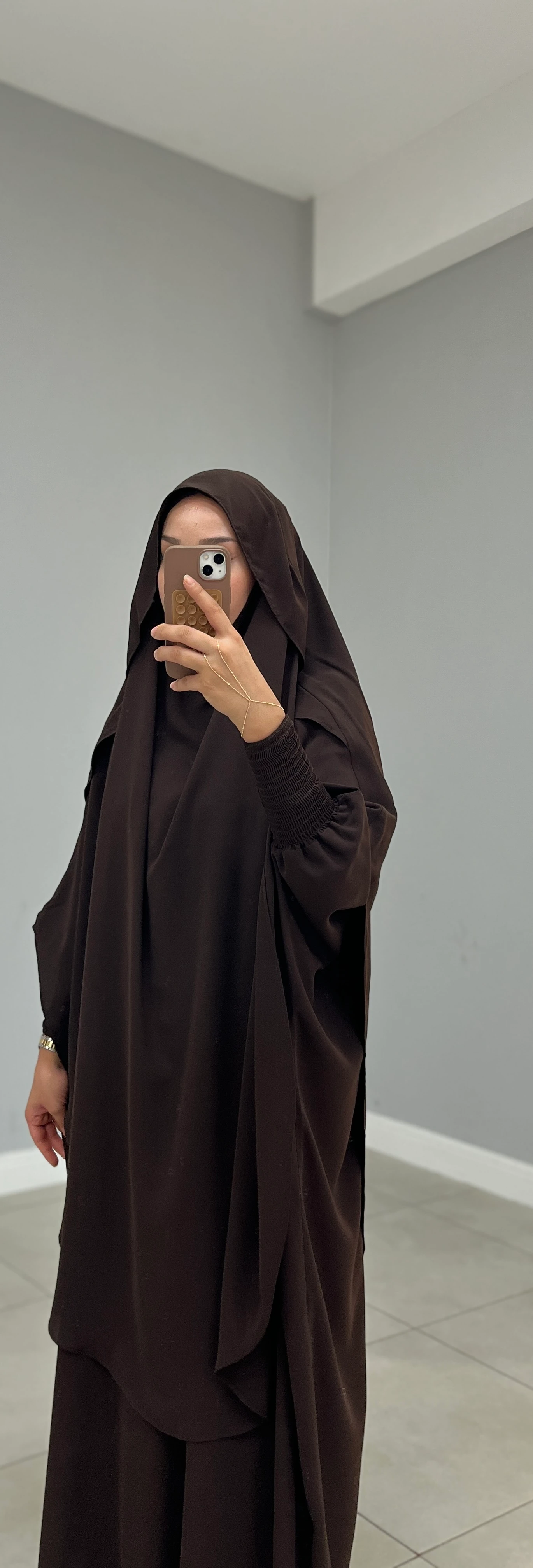 GÖLGELİ TAKVA SUFLE MEDİNE İPEĞİ ACI KAHVE