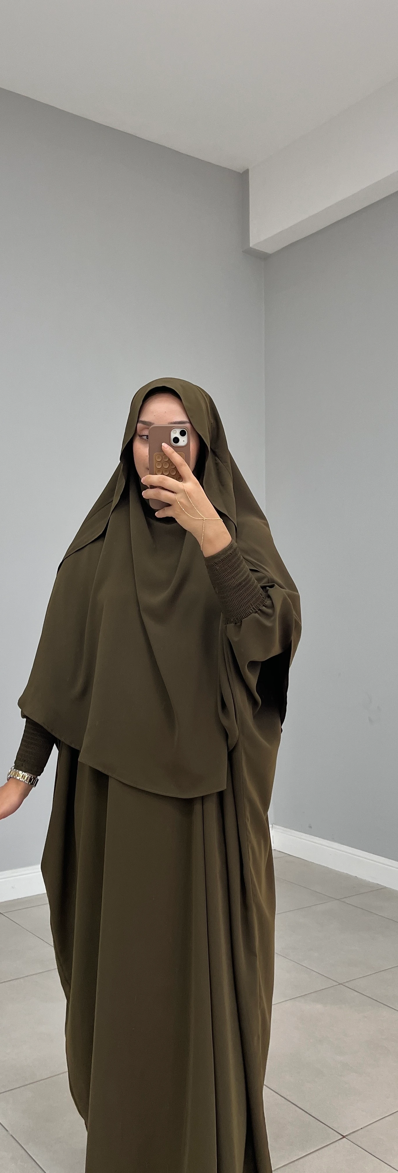 GÖLGELİ MEDİNE İPEĞİ SUFLE ORTA OVAL HAKİ YEŞİL