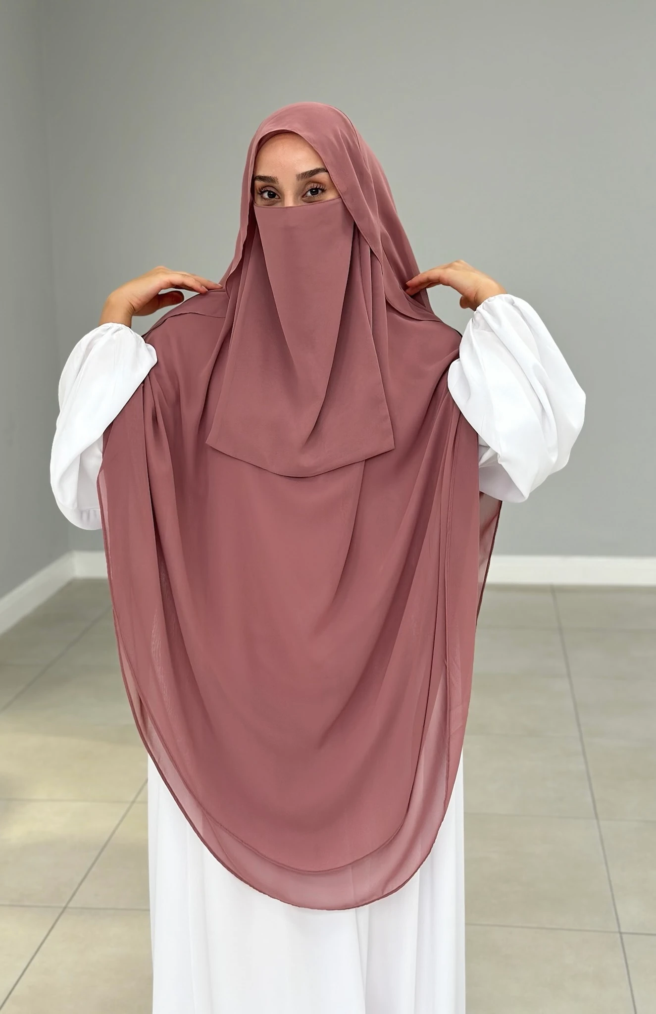 GÖLGELİ ŞİFON SUFLE UZUN GÜL KURUSU