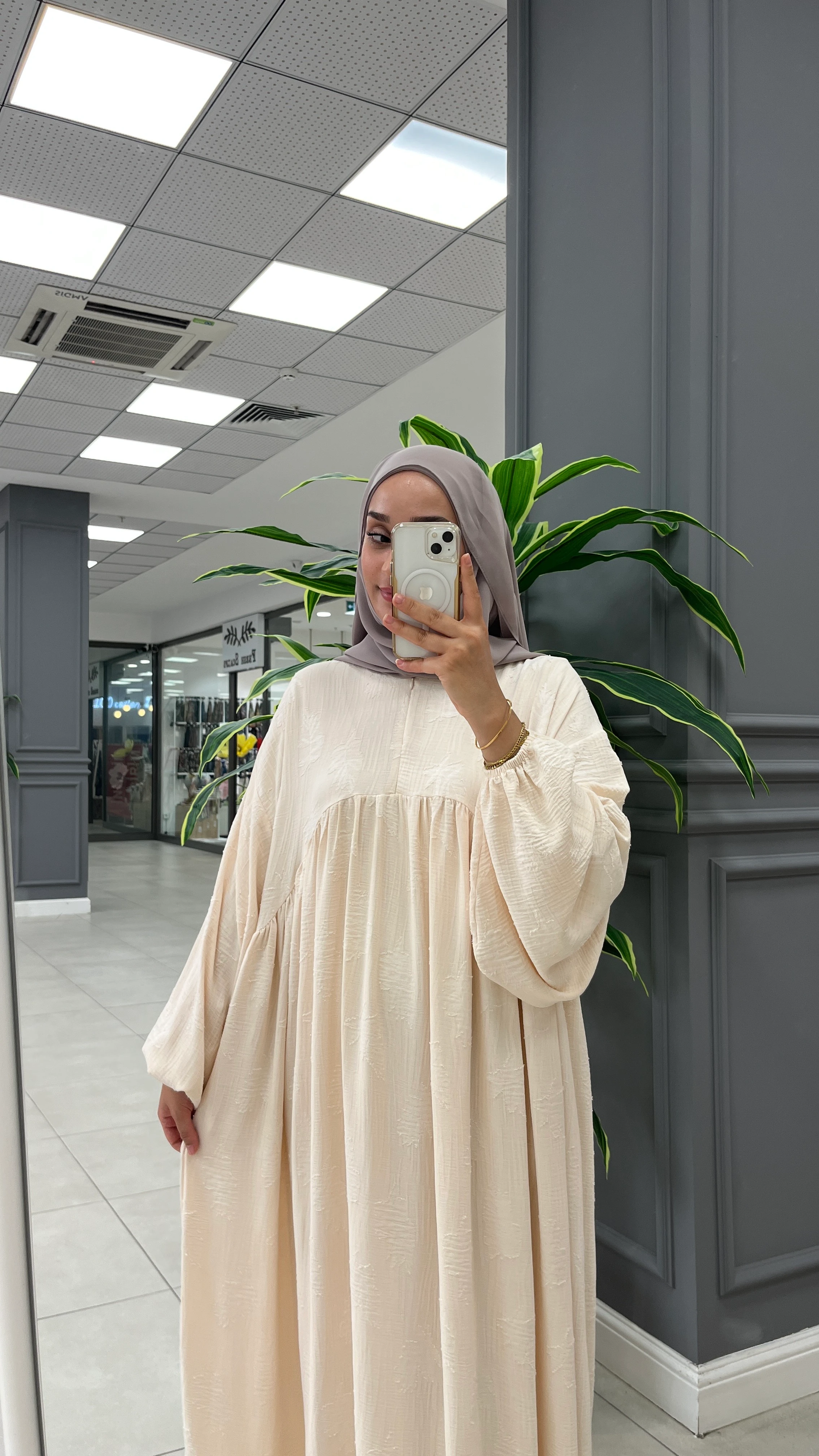 VERA DESENLİ ELBİSE BEJ